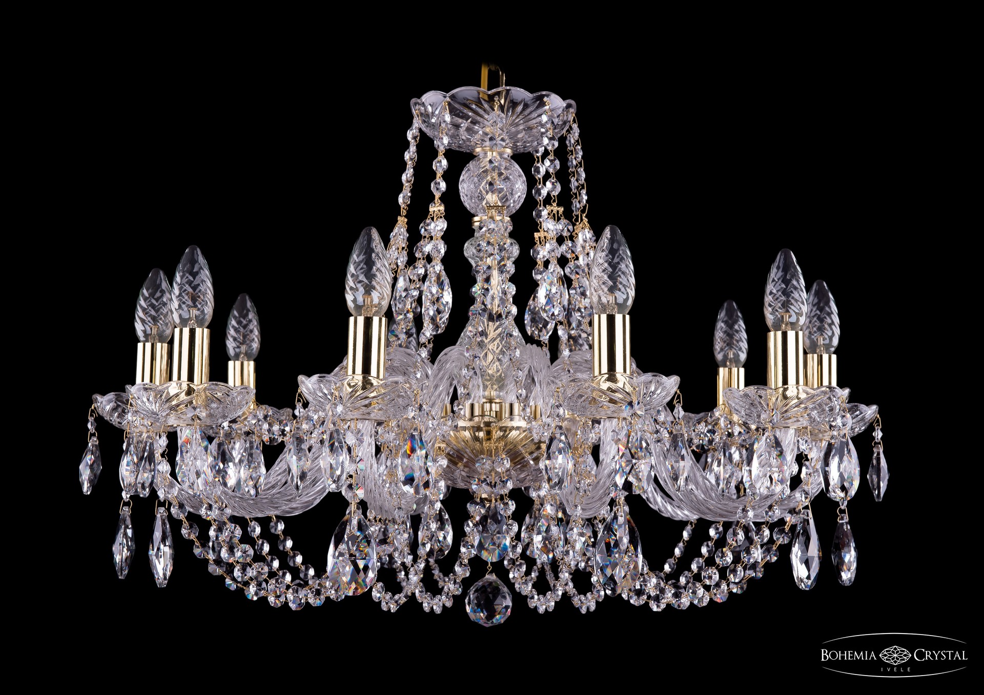Подвесная хрустальная люстра 1406 Bohemia 1406/10/240 G
