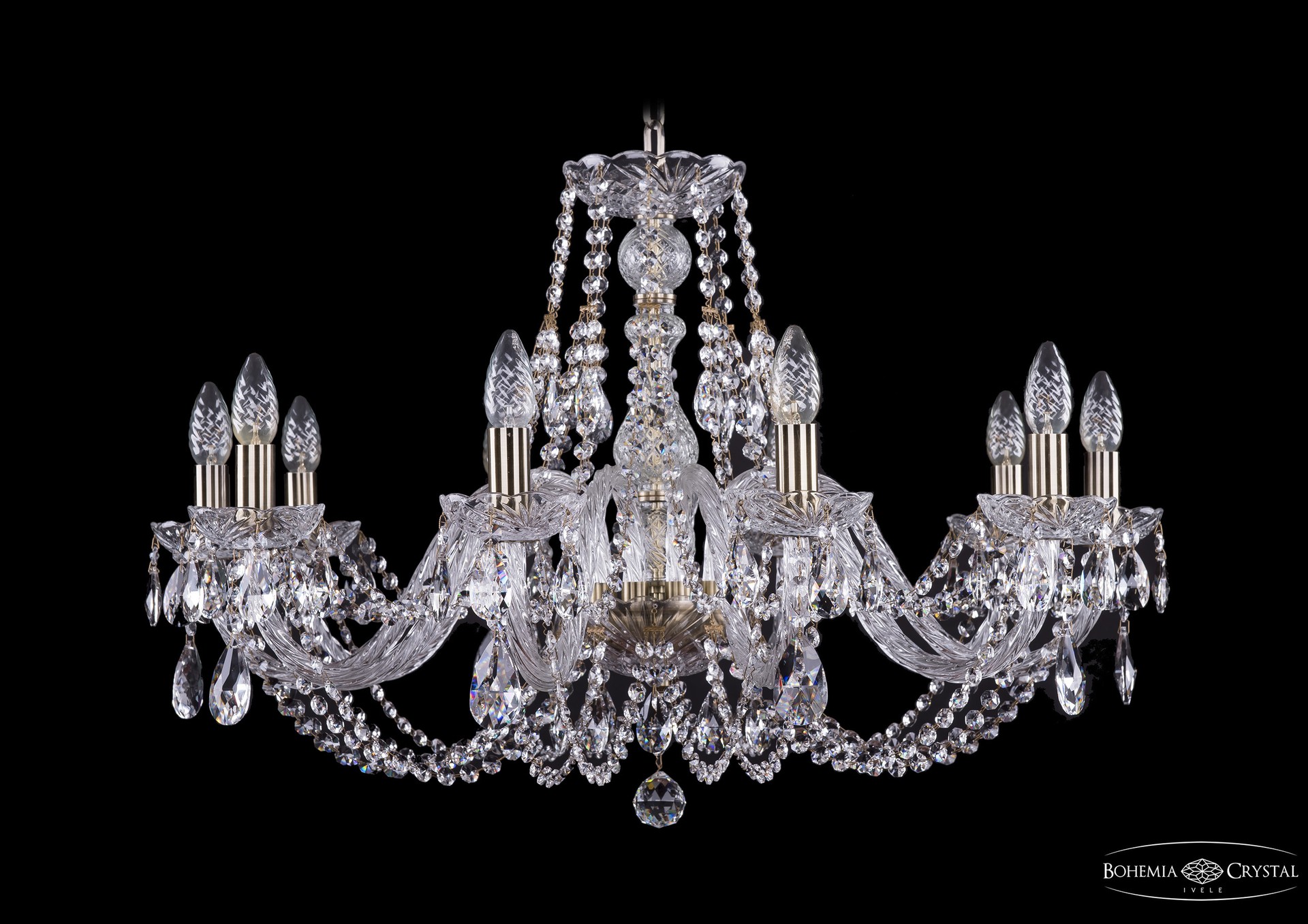Подвесная хрустальная люстра 1406 Bohemia 1406/10/300 Pa