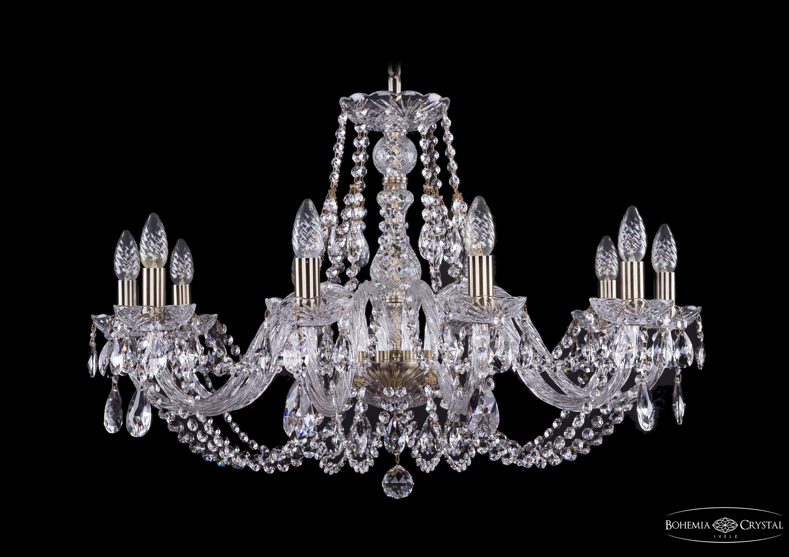 Подвесная хрустальная люстра 1406 Bohemia 1406/10/300 Pa