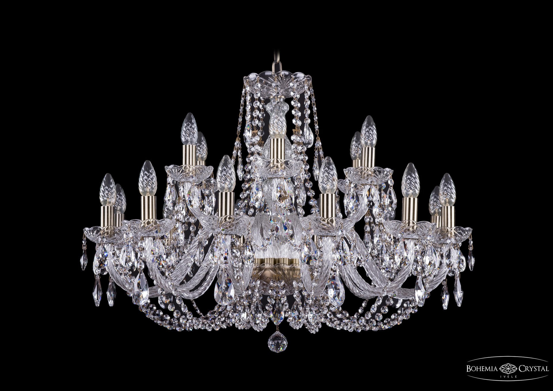 Подвесная хрустальная люстра 1406 Bohemia 1406/12+6/300 Pa