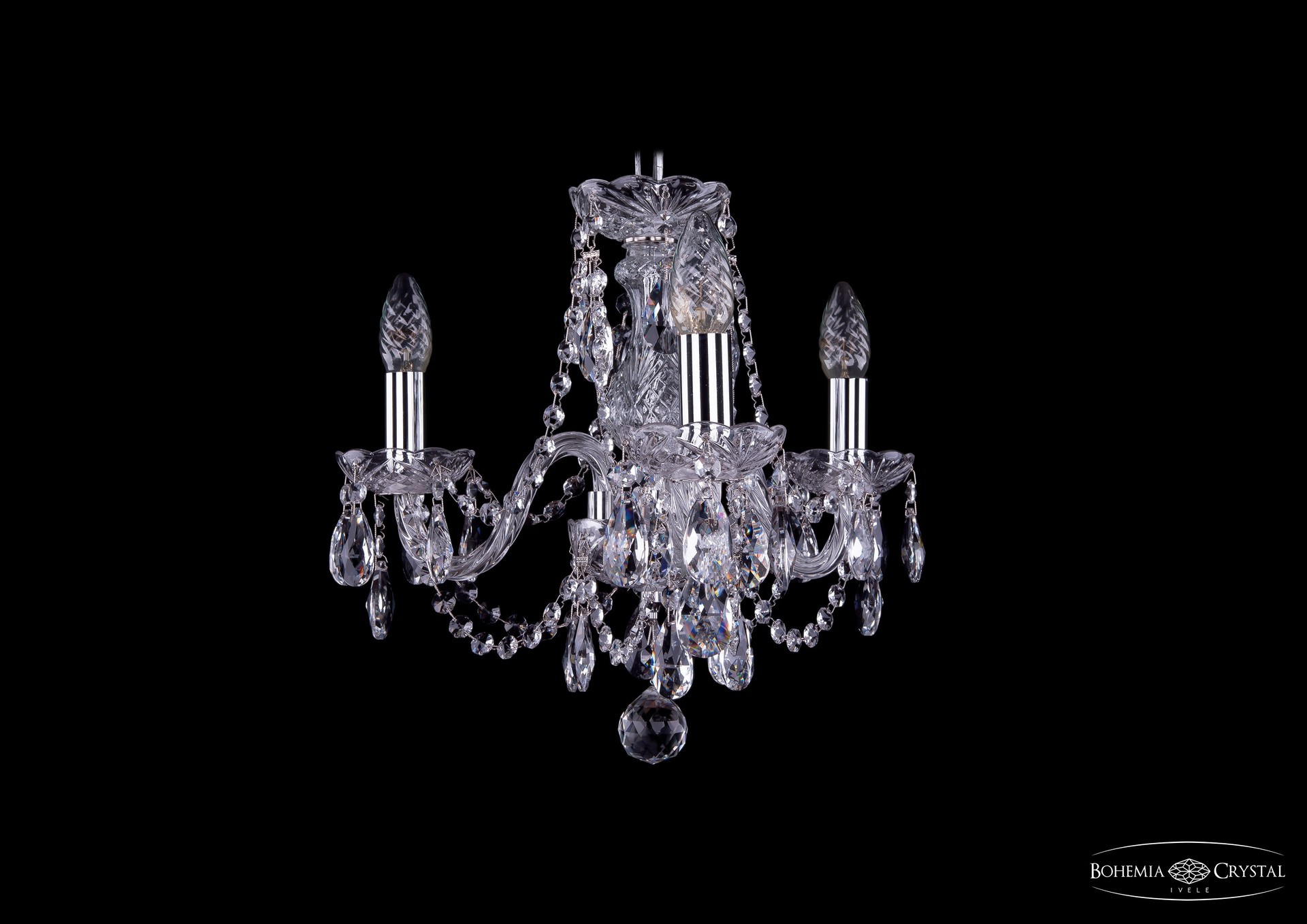 Подвесная хрустальная люстра 1406 Bohemia 1406/3/141 Ni