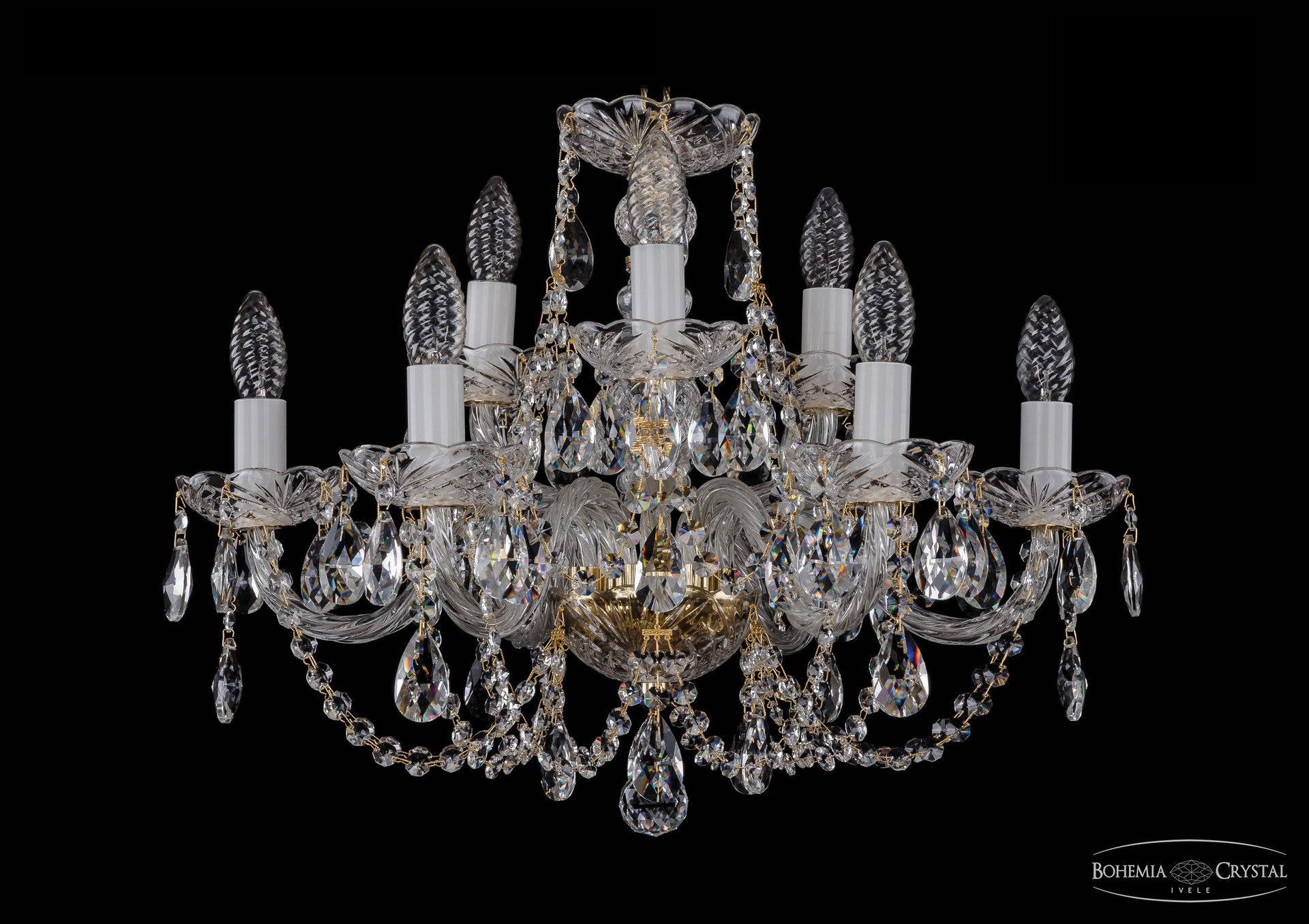Подвесная хрустальная люстра 1406 Bohemia 1406/6+3/195 G