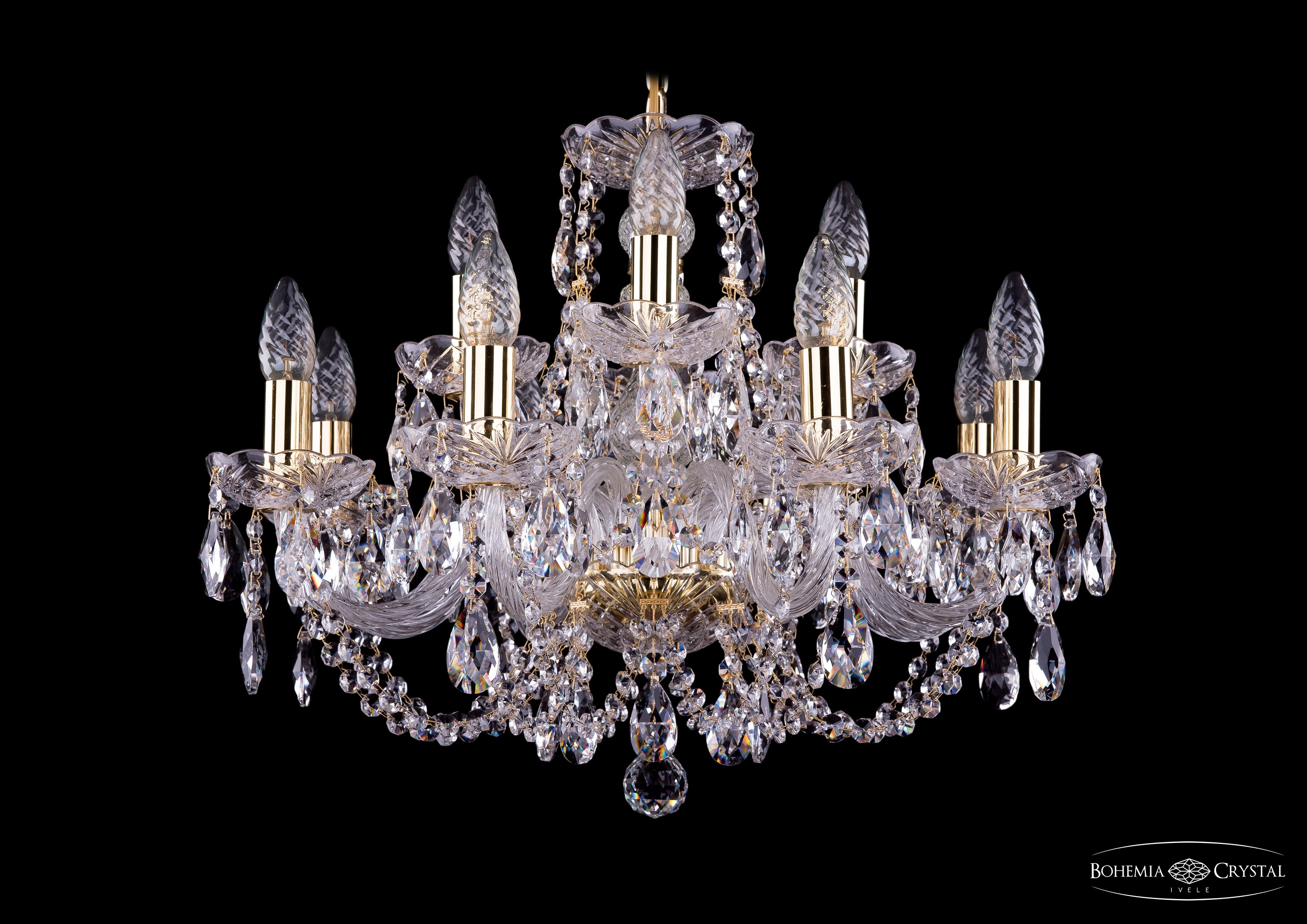 Подвесная хрустальная люстра 1406 Bohemia 1406/8+4/195 G