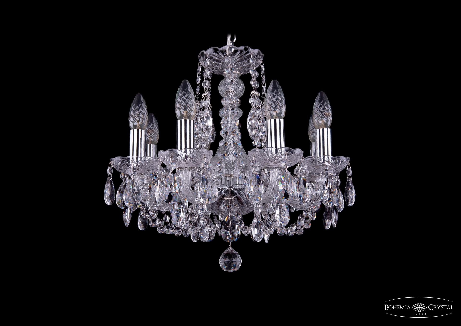 Подвесная хрустальная люстра 1406 Bohemia 1406/8/141 Ni