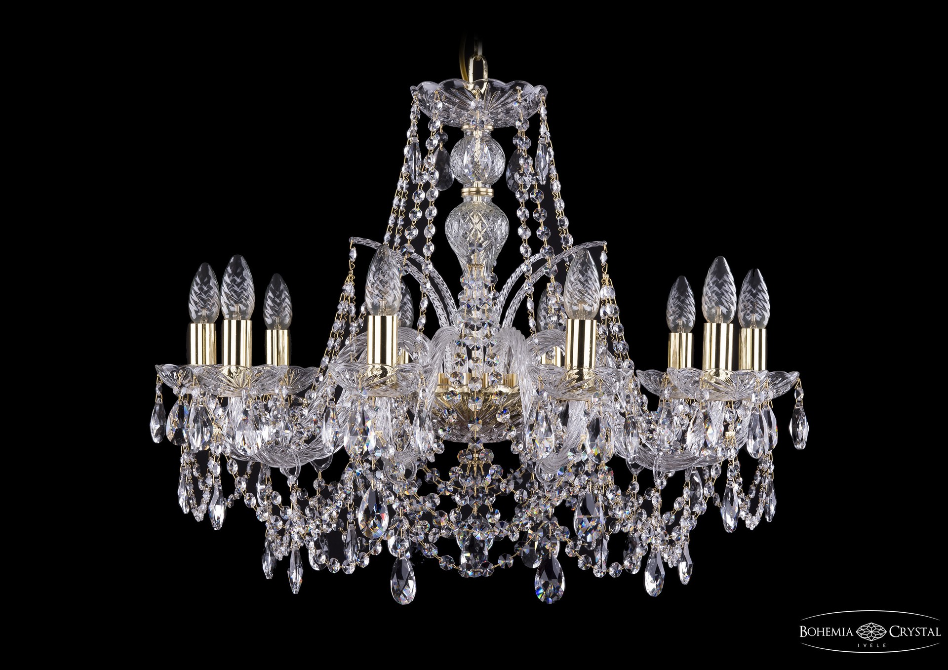 Подвесная хрустальная люстра 1411 Bohemia 1411/10/240 G