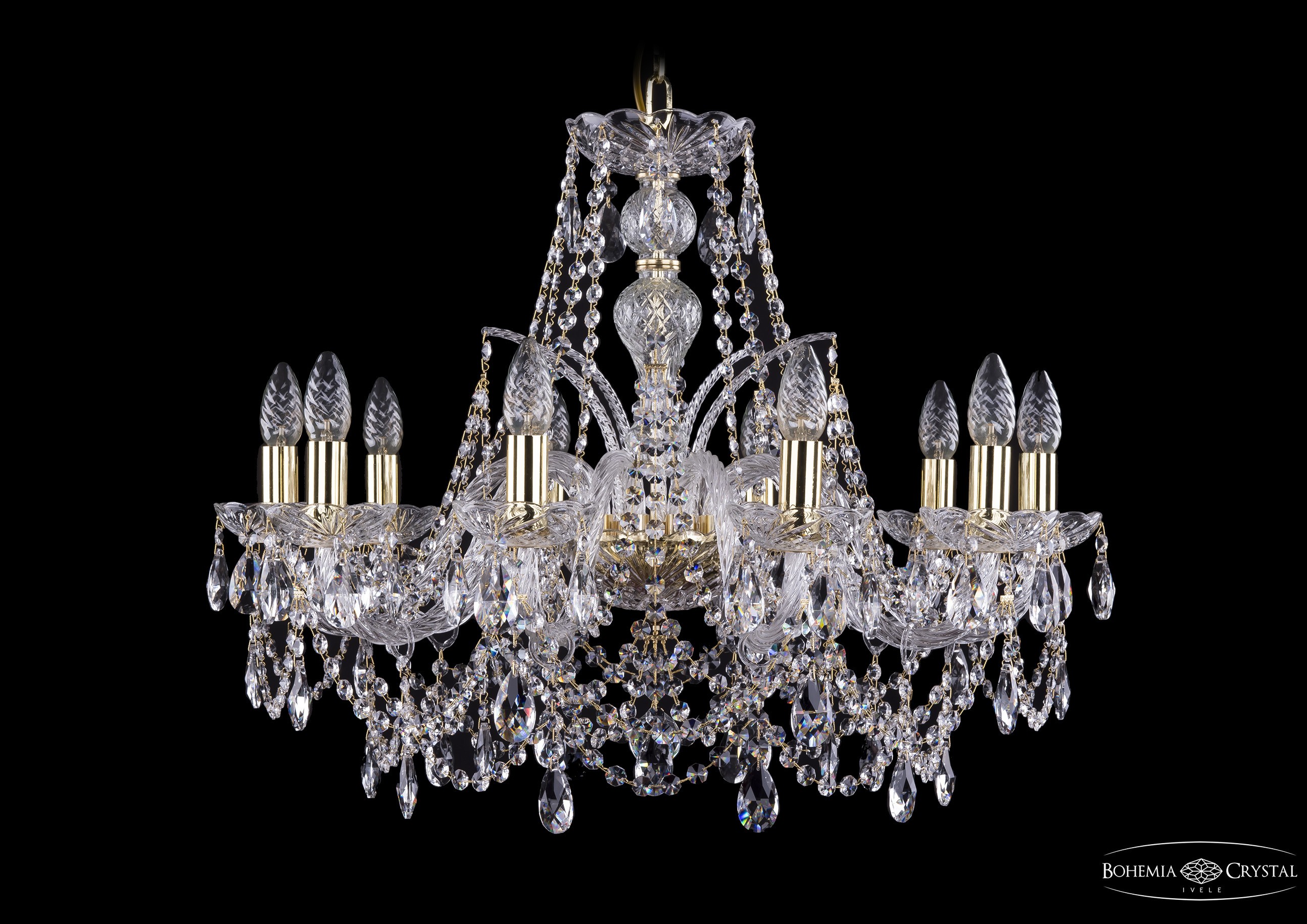 Подвесная хрустальная люстра 1411 Bohemia 1411/10/240 G