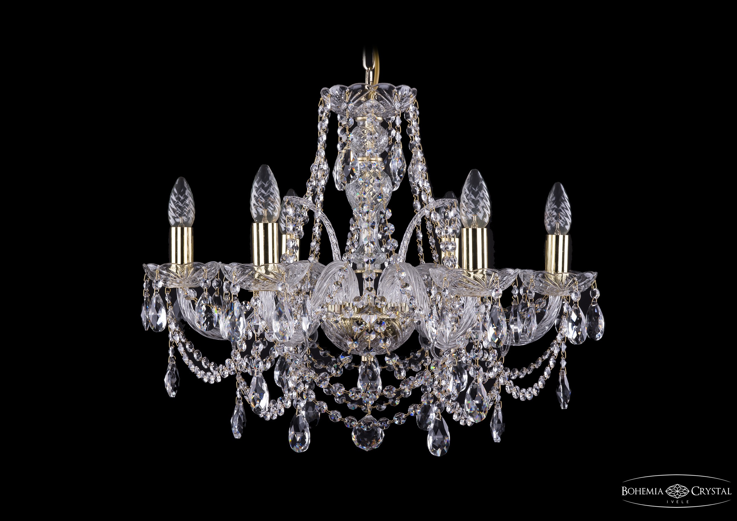Подвесная хрустальная люстра 1411 Bohemia 1411/6/195 G