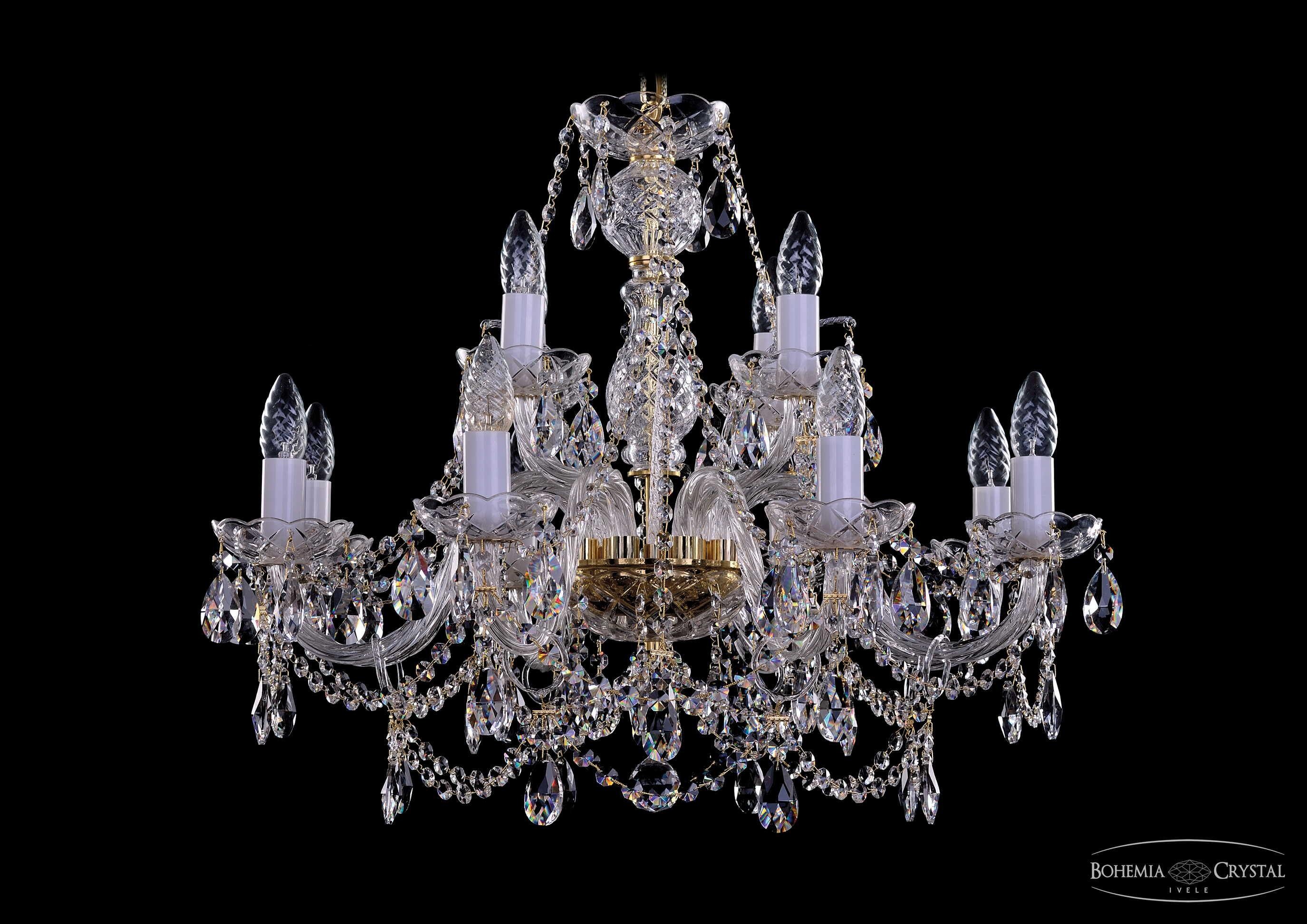 Подвесная хрустальная люстра 1411 Bohemia 1411/8+4/240 G
