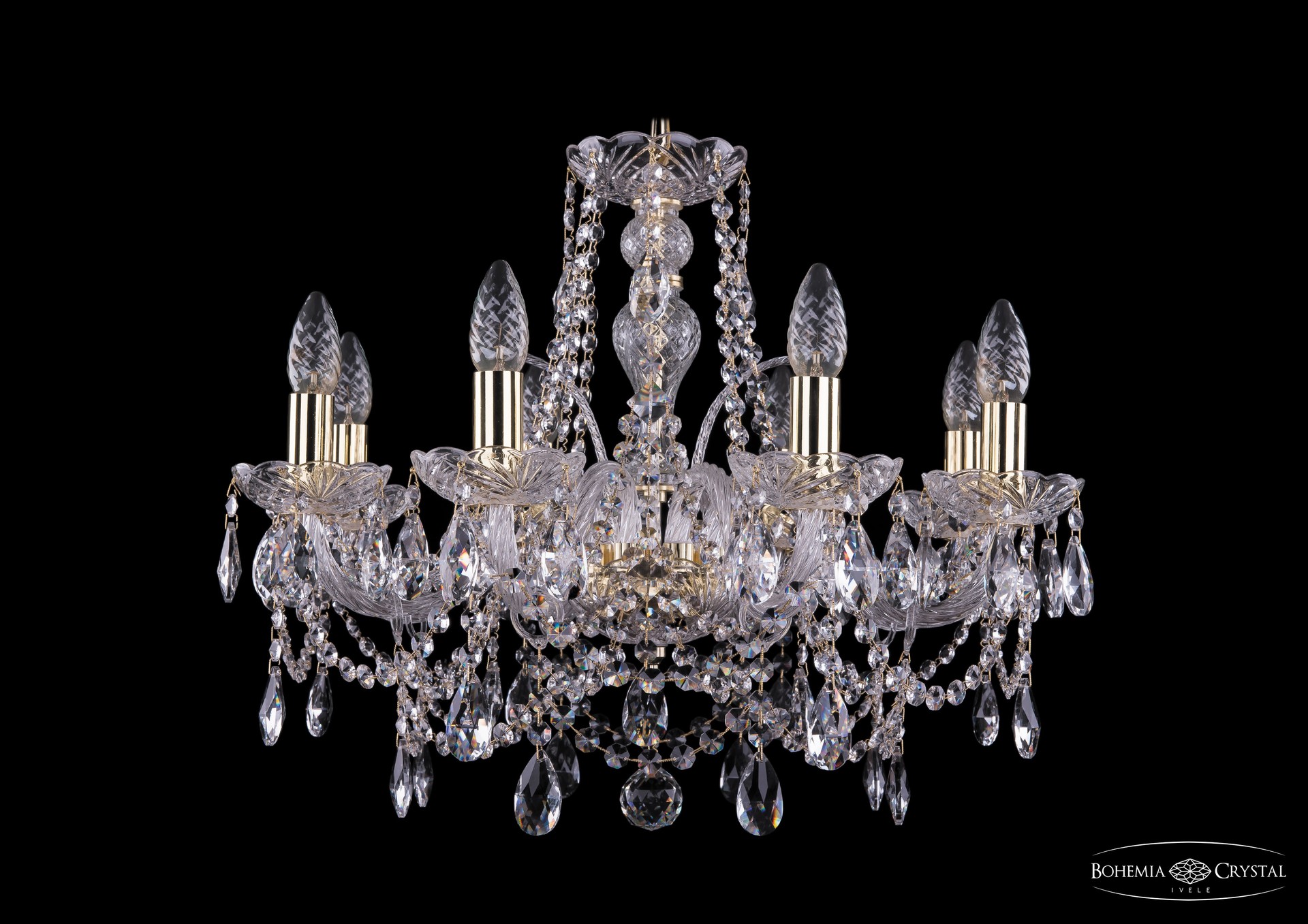 Подвесная хрустальная люстра 1411 Bohemia 1411/8/195 G