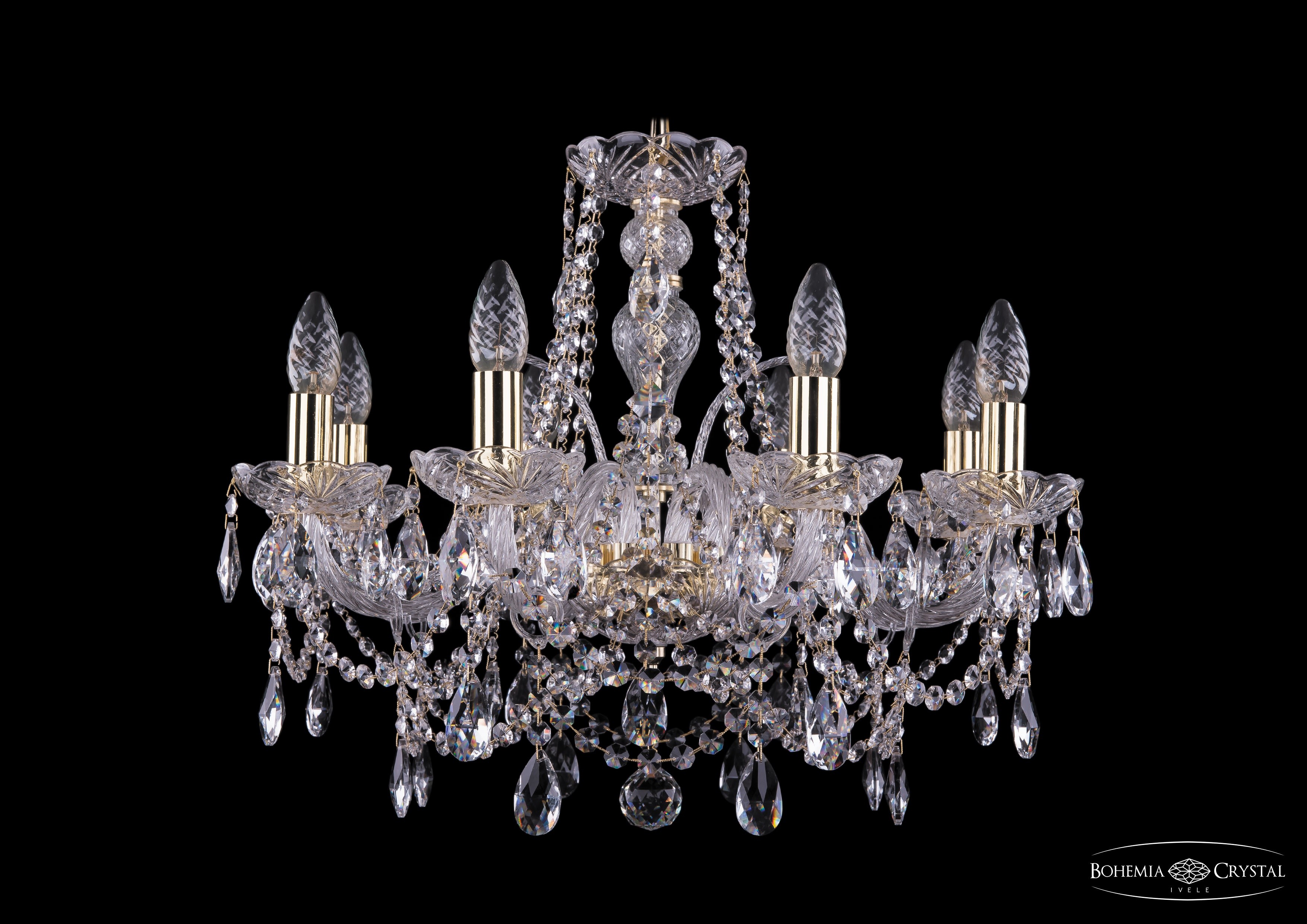 Подвесная хрустальная люстра 1411 Bohemia 1411/8/195 G