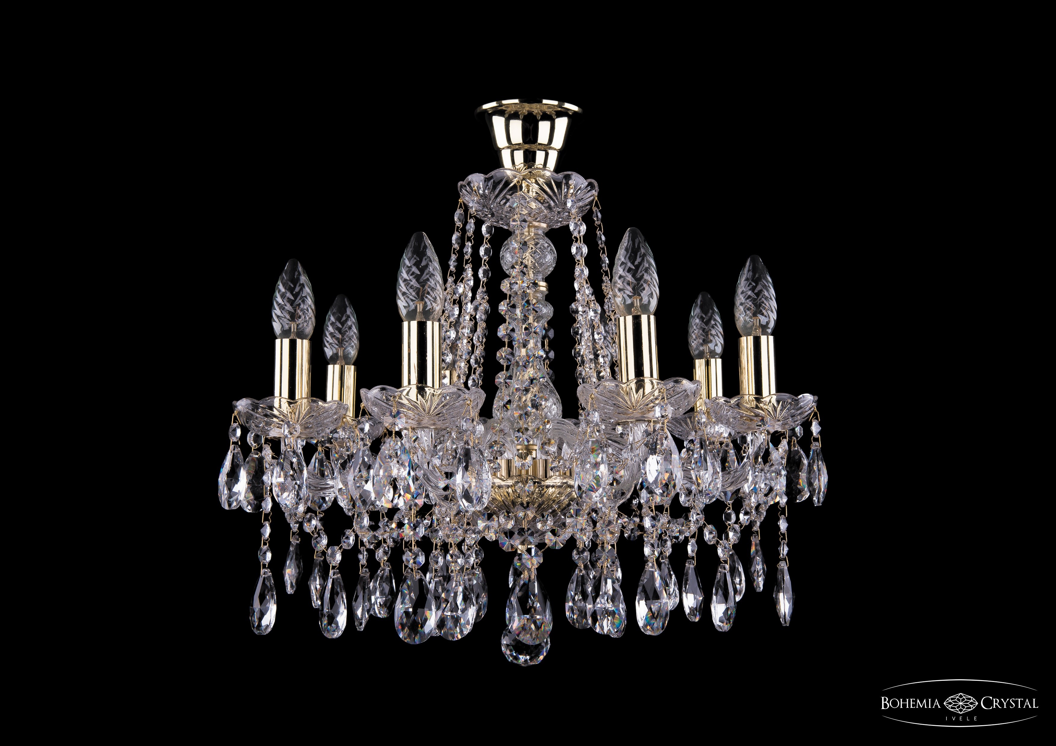 Подвесная хрустальная люстра 1413 Bohemia 1413/8/165 G tube