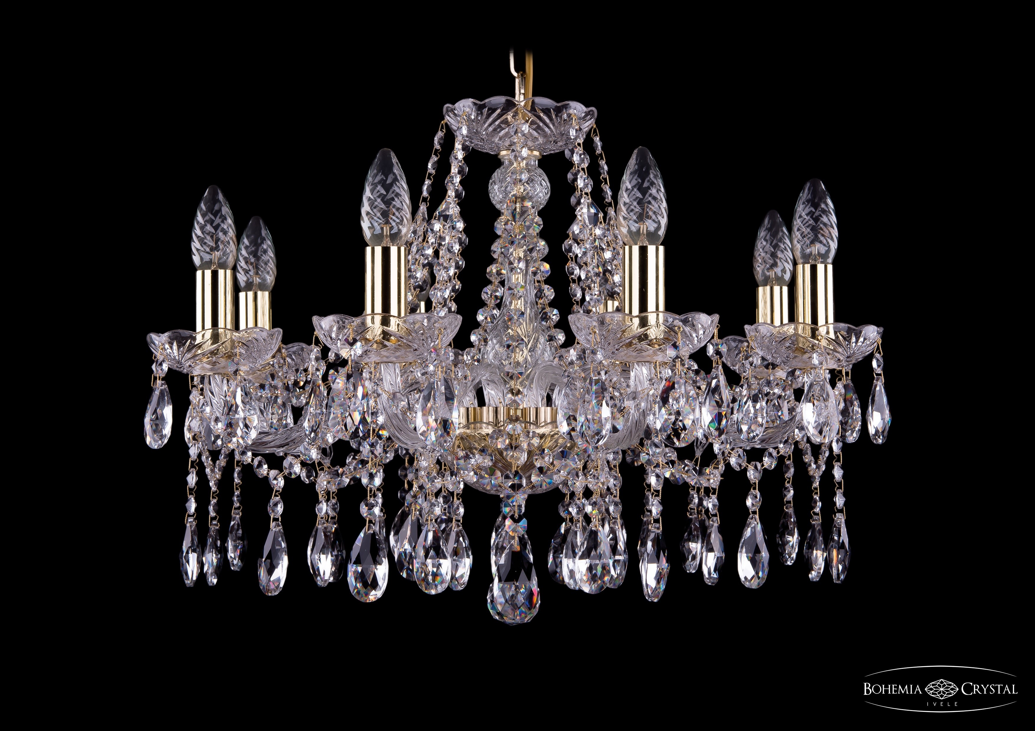 Подвесная хрустальная люстра 1413 Bohemia 1413/8/200 G