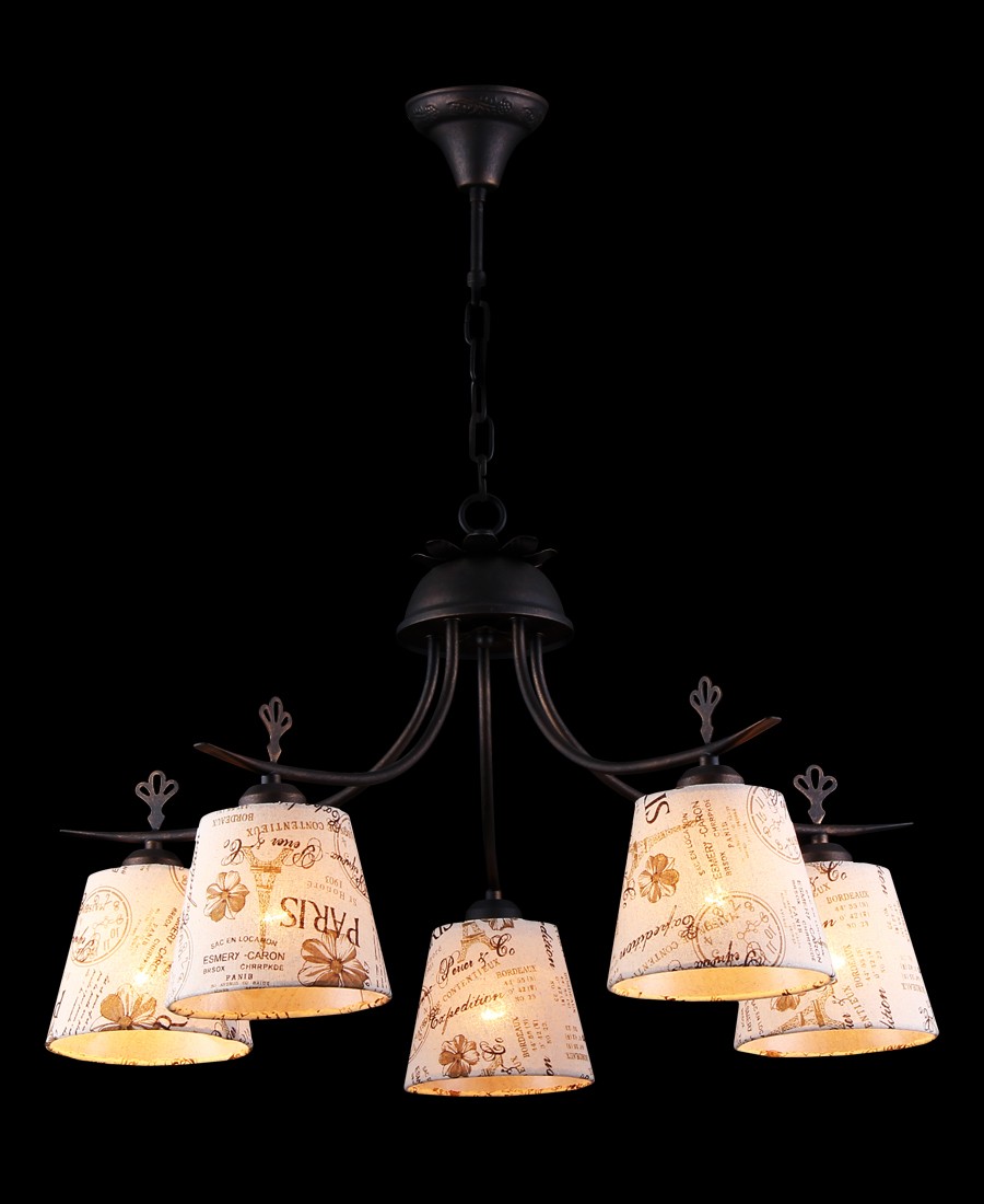 Подвесная люстра Natali Kovaltseva ALPS 11430/5С BROWN GOLD