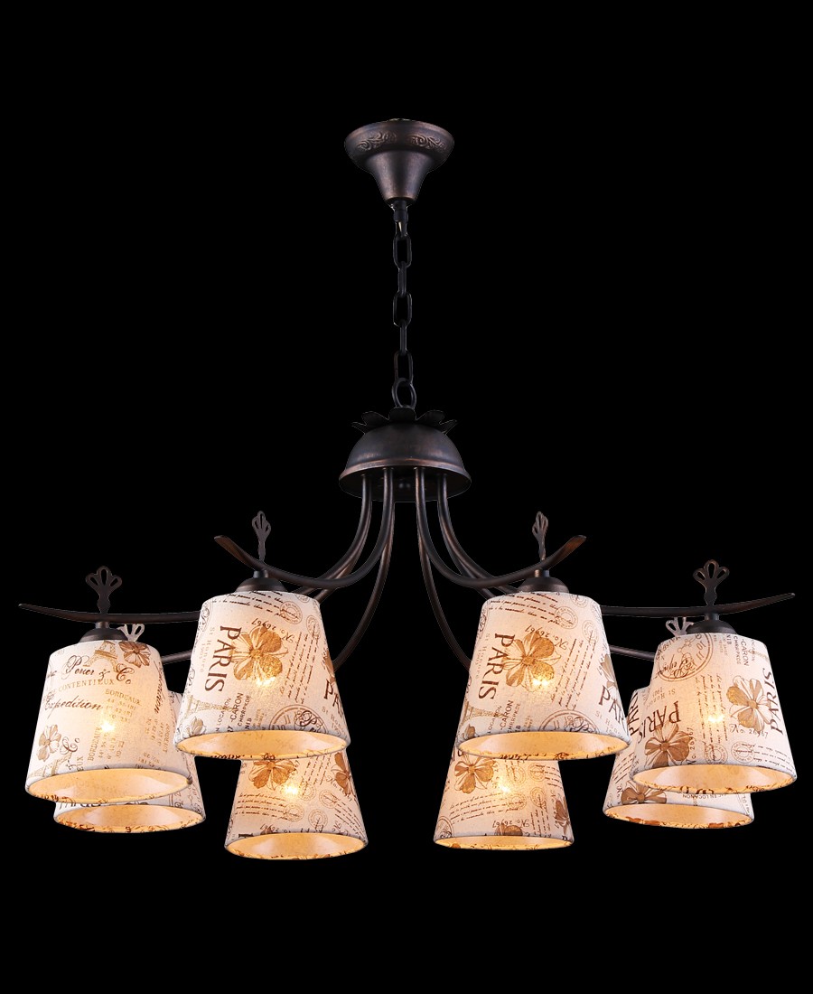 Подвесная люстра Natali Kovaltseva ALPS 11430/8С BROWN GOLD