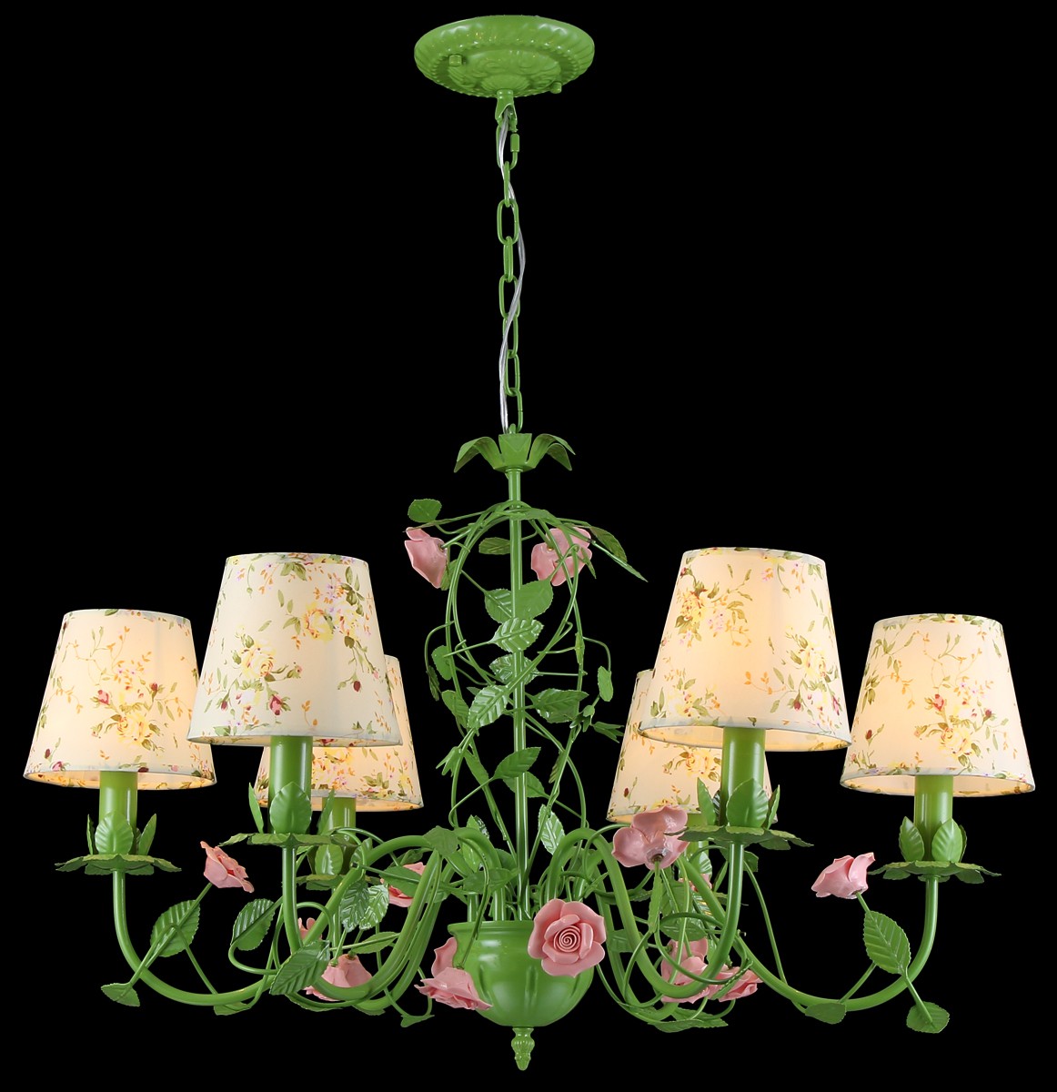 Люстра подвесная с цветочками Rose ROSE 11490/6 GREEN Natali Kovaltseva