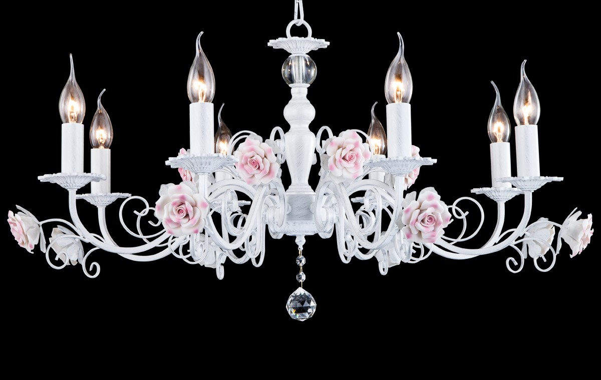 Подвесная люстра Natali Kovaltseva OLGA OLGA 11384/8C WHITE SILVER