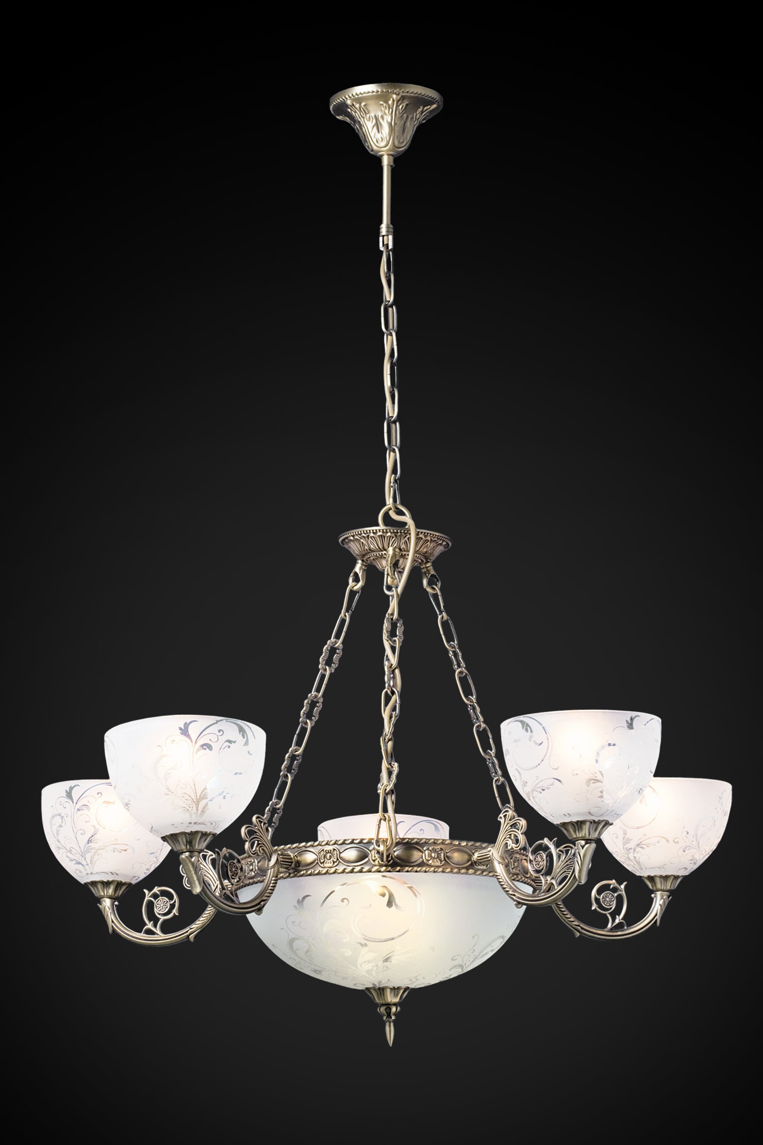 Подвесная люстра Максисвет 2-3088-5+3-AB E14