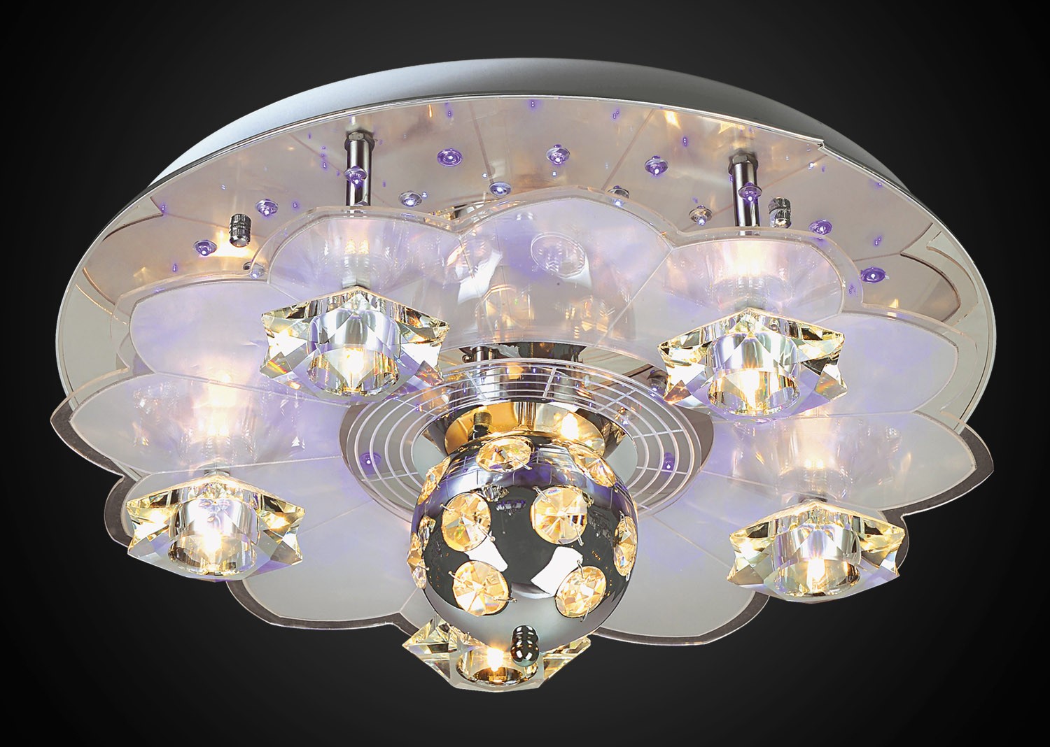 Потолочная люстра Максисвет 8992 1-8992-5+2-CR-LED Y G4