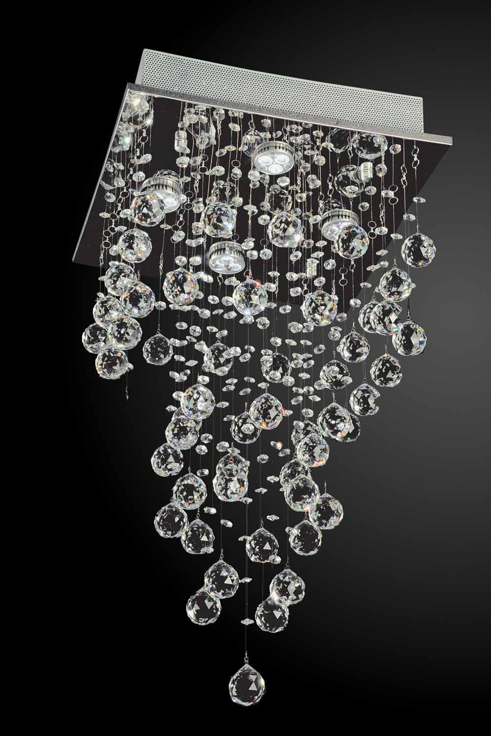 Люстра каскадная Максисвет 1-9807-4-CR GU10