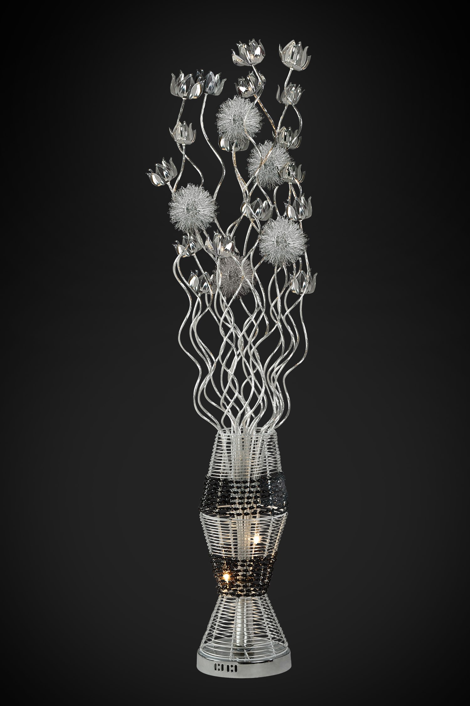 Торшер с цветочками 3691 4-3691-7-BK+YN Y G4 Максисвет