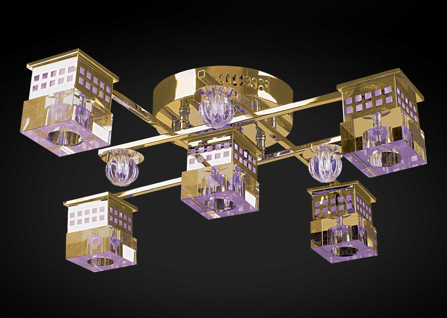 Потолочная люстра Максисвет 1-8231-4+1-FG-LED Y G4