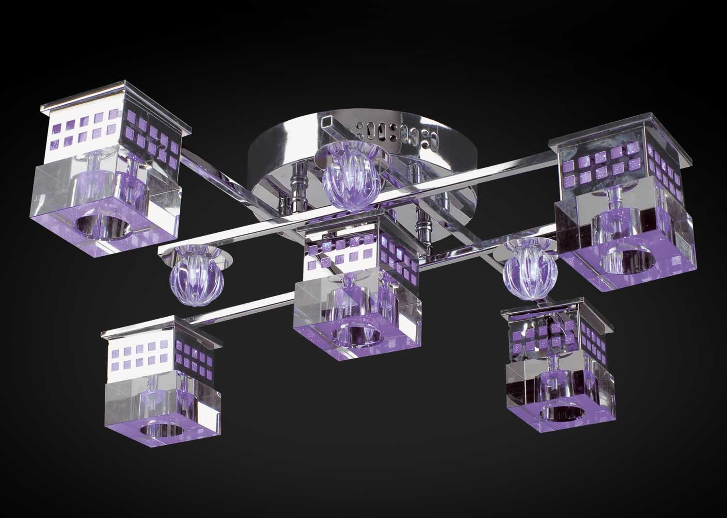 Потолочная люстра Максисвет 8231 1-8231-4+1-CR-LED Y G4