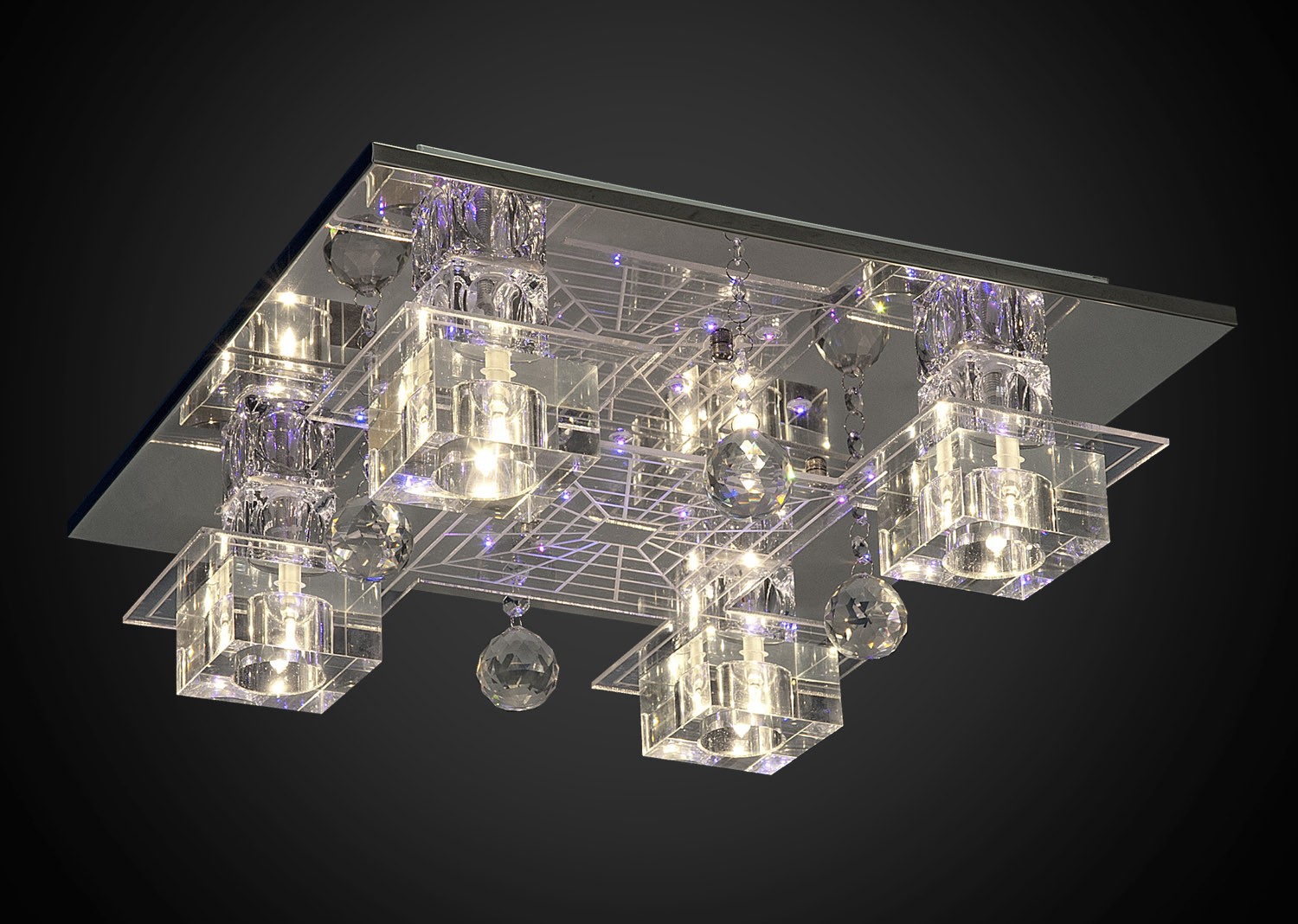 Потолочная люстра Максисвет 8171 1-8171-4-CR-LED Y G4