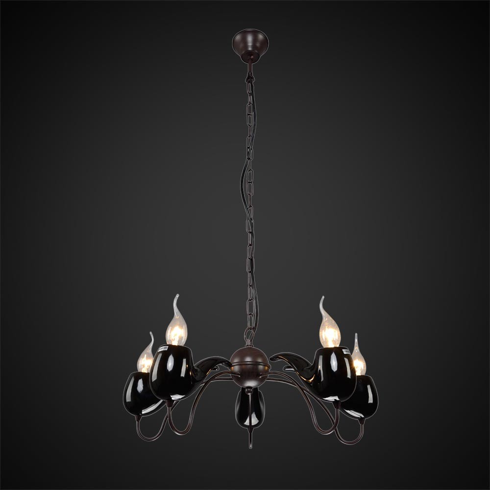 Люстра с курительной трубкой 5120 2-5120-5-BK E14 Максисвет