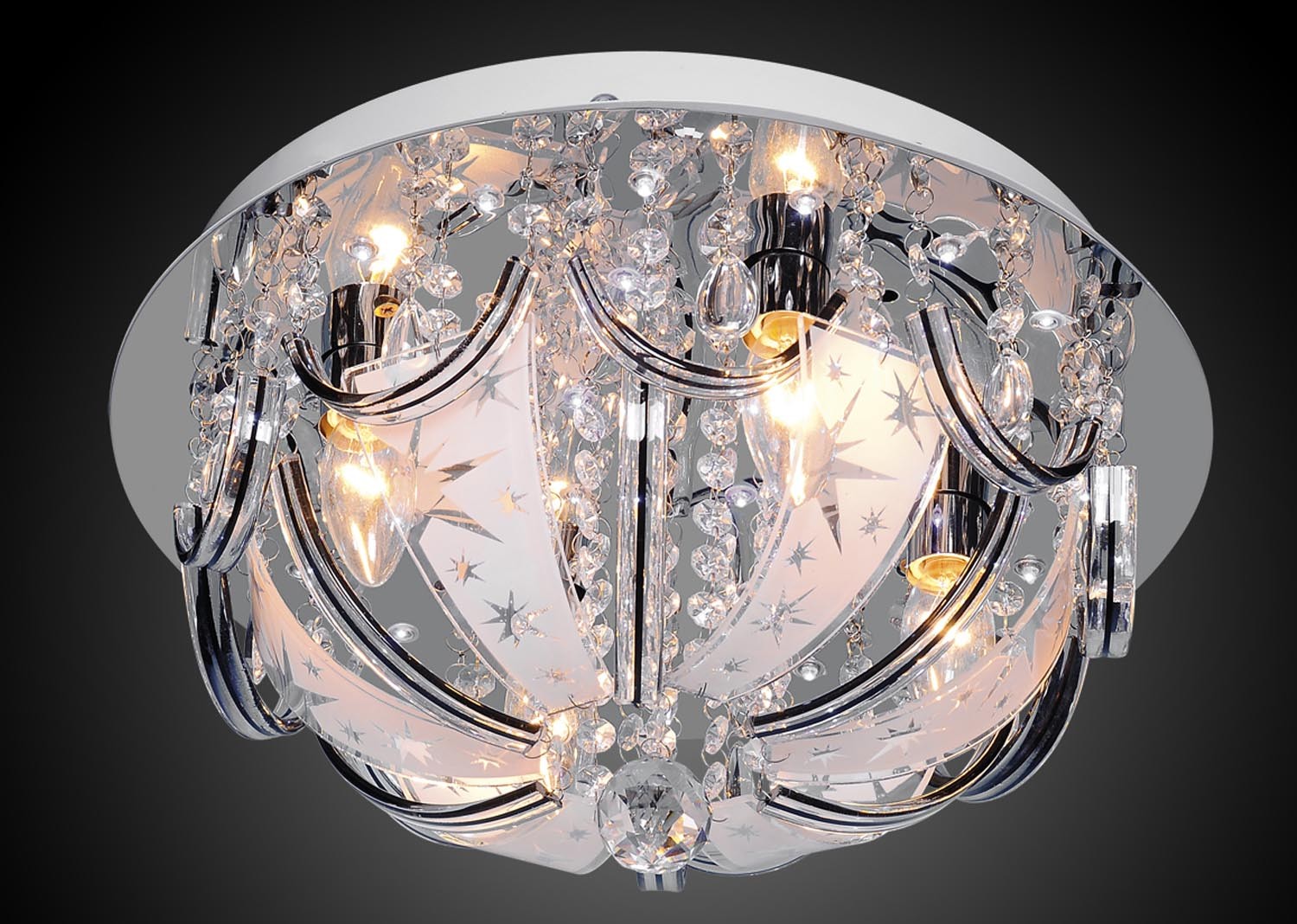 Потолочная люстра Максисвет 1999 1-1999-4-CR-LED-M Y E14