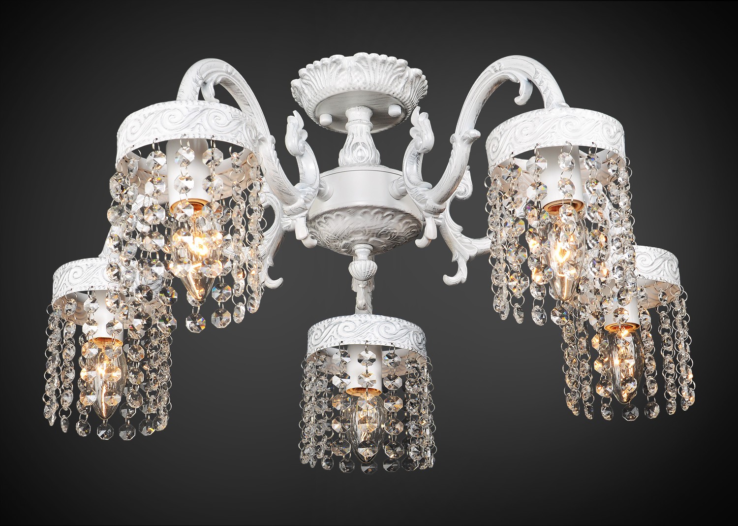 Потолочная люстра Максисвет 1-8499-5-WH+YN E14