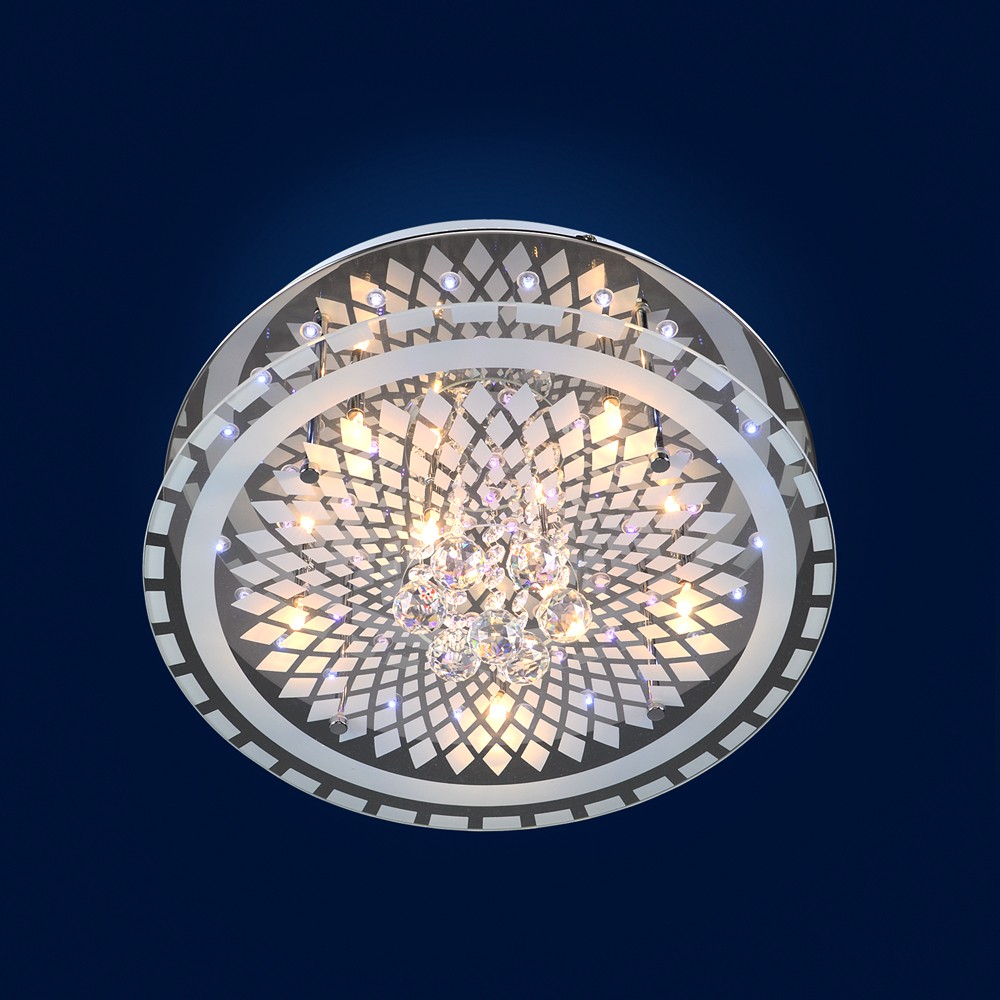 Потолочная люстра с пультом 7378 Максисвет 1-7378-7-CR-LED Y G9