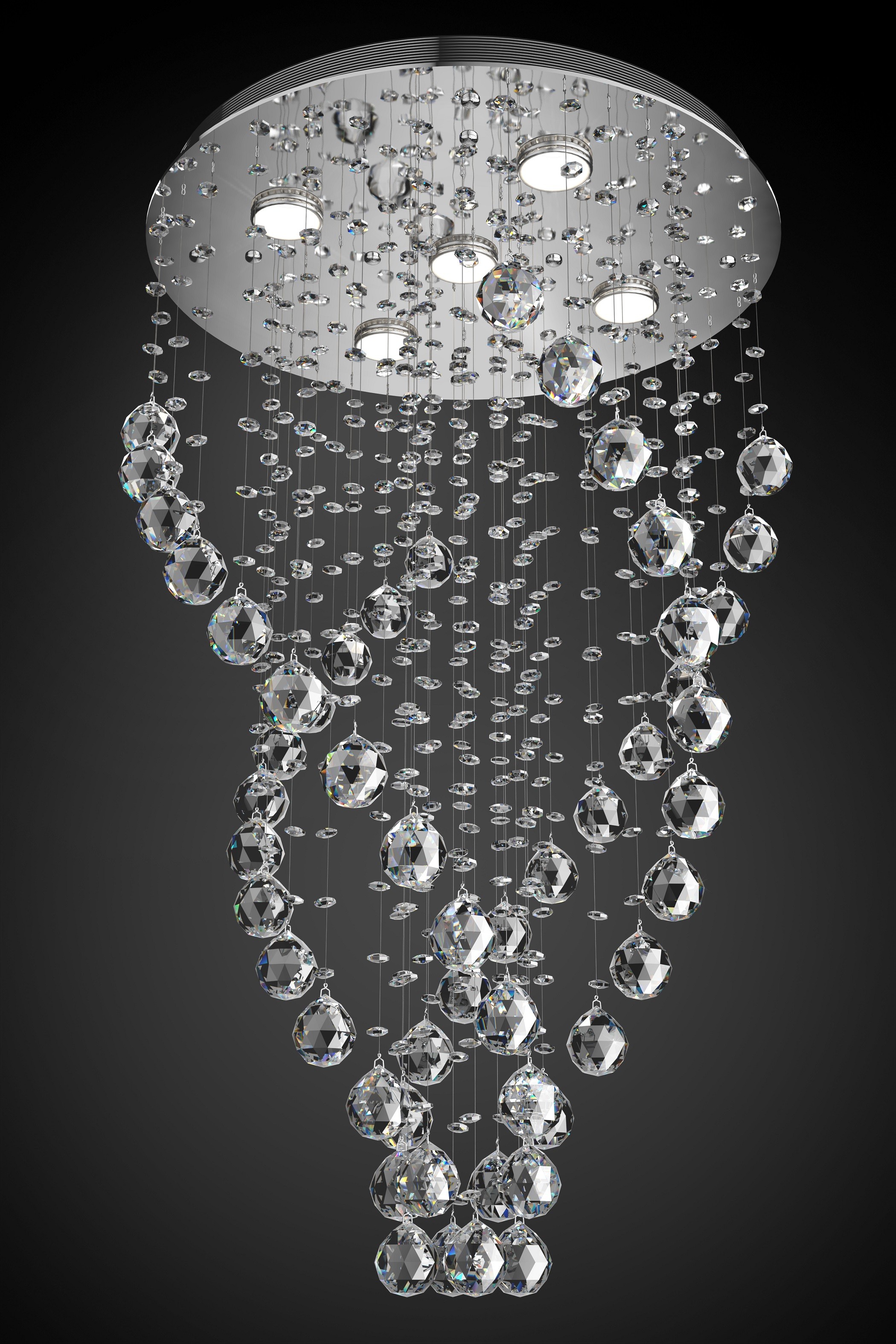 Люстра каскадная Максисвет 1-9882-5-CR GU10