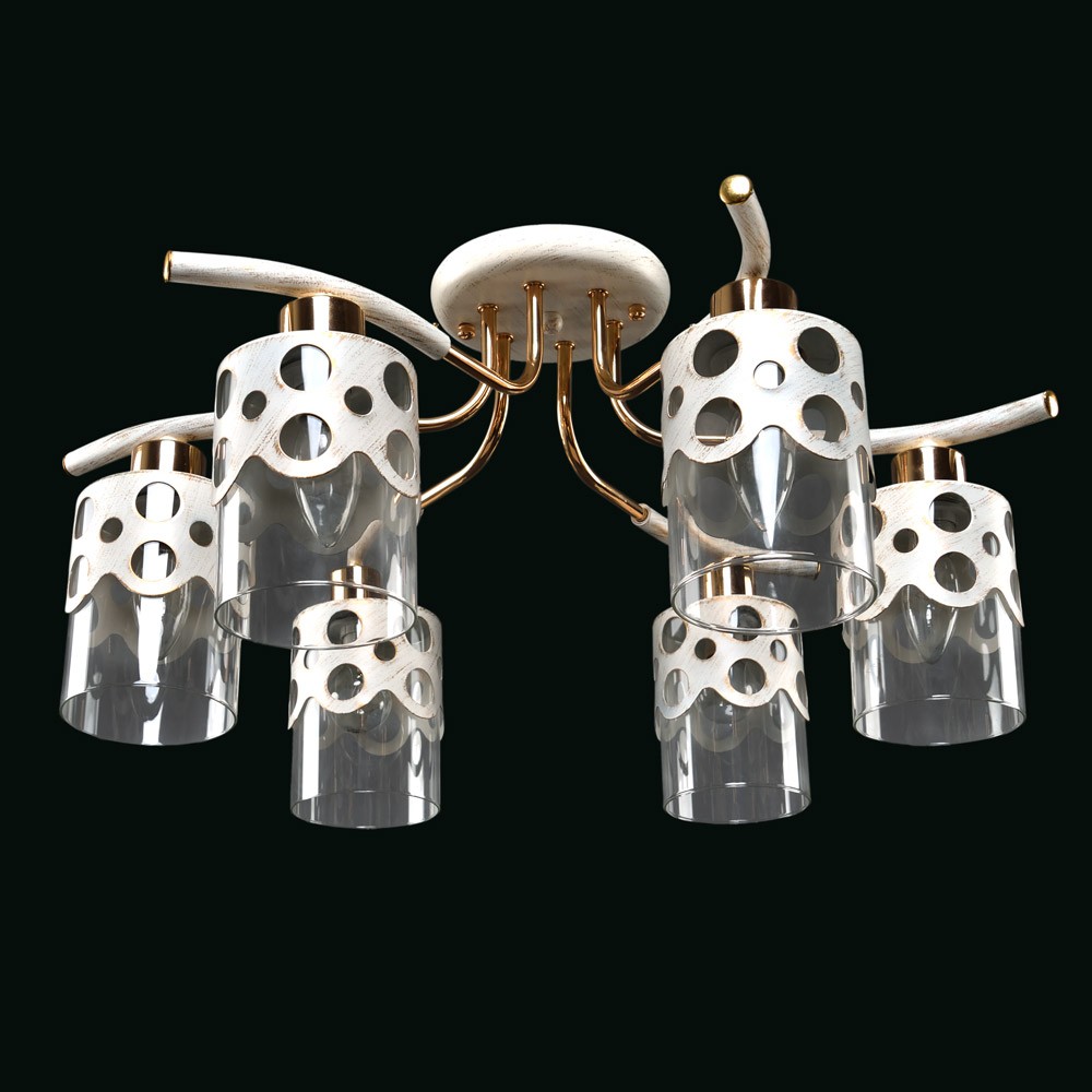 Потолочная люстра Максисвет 3050 1-3050-6-WHS+FG E14