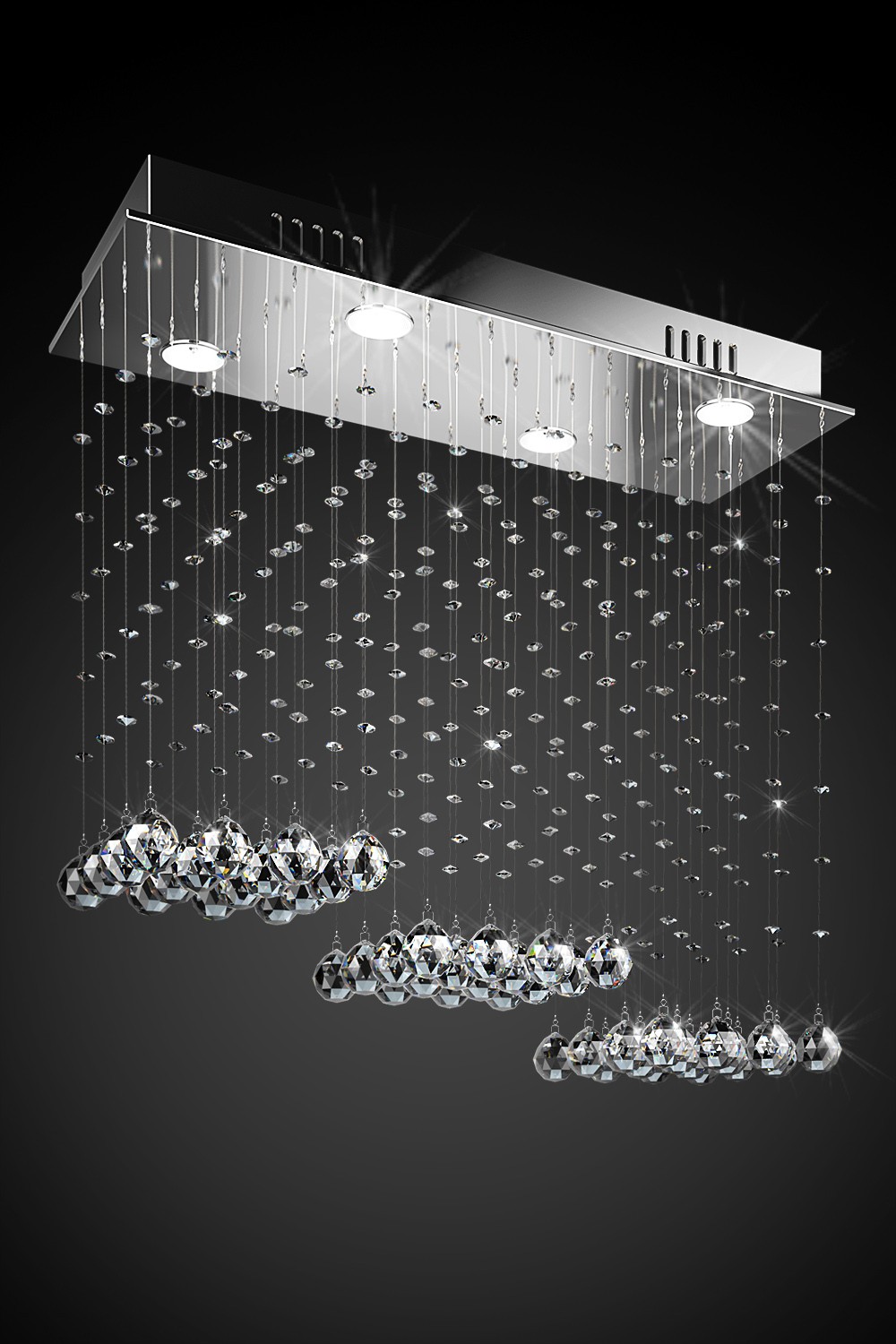 Люстра каскадная Максисвет 1-9806-4-CR GU10