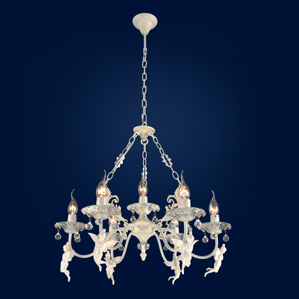 Люстра с ангелочками 8450 2-8450-7-WH E14 Максисвет