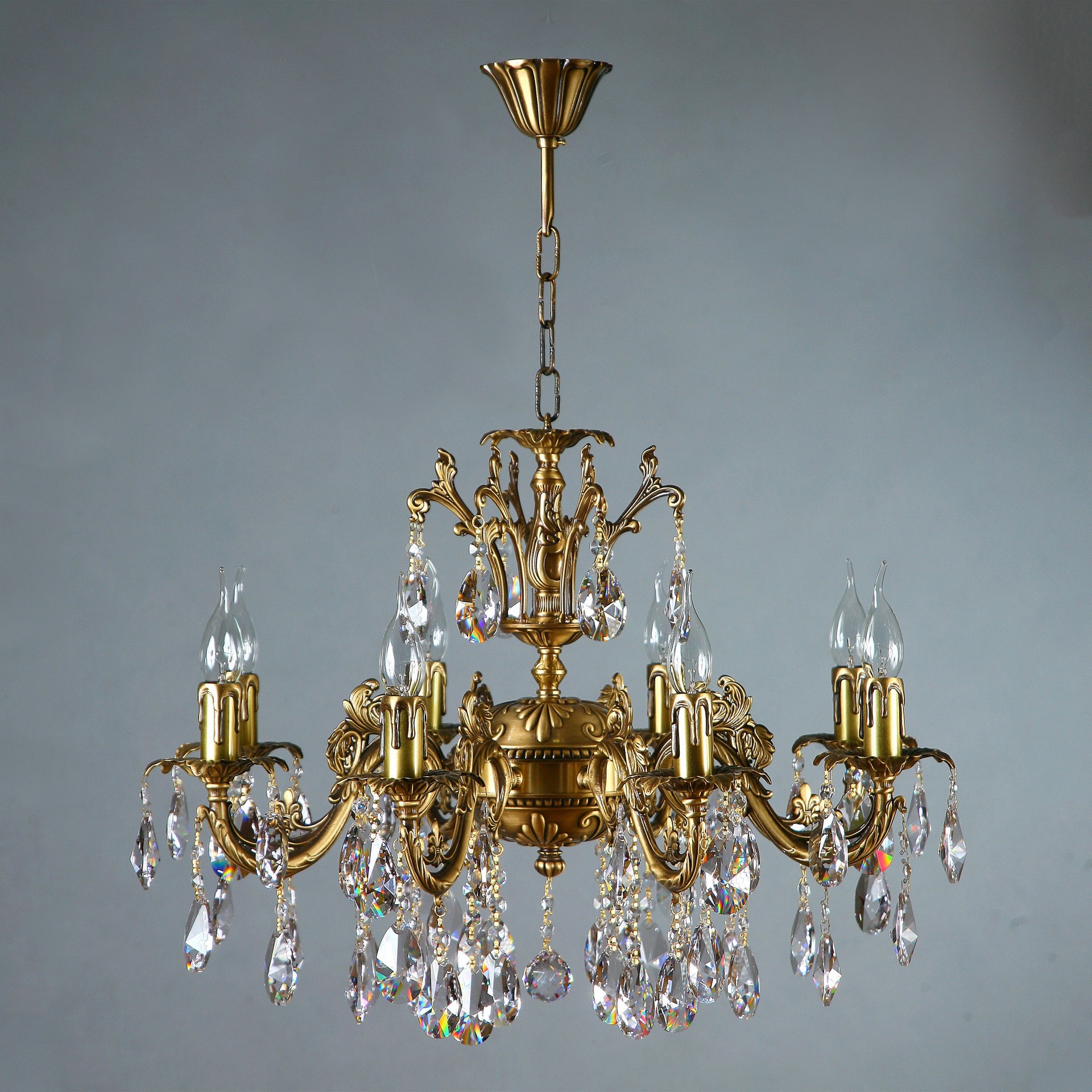 Подвесная хрустальная люстра Granada Ambiente 2118/8 AB Tear drop