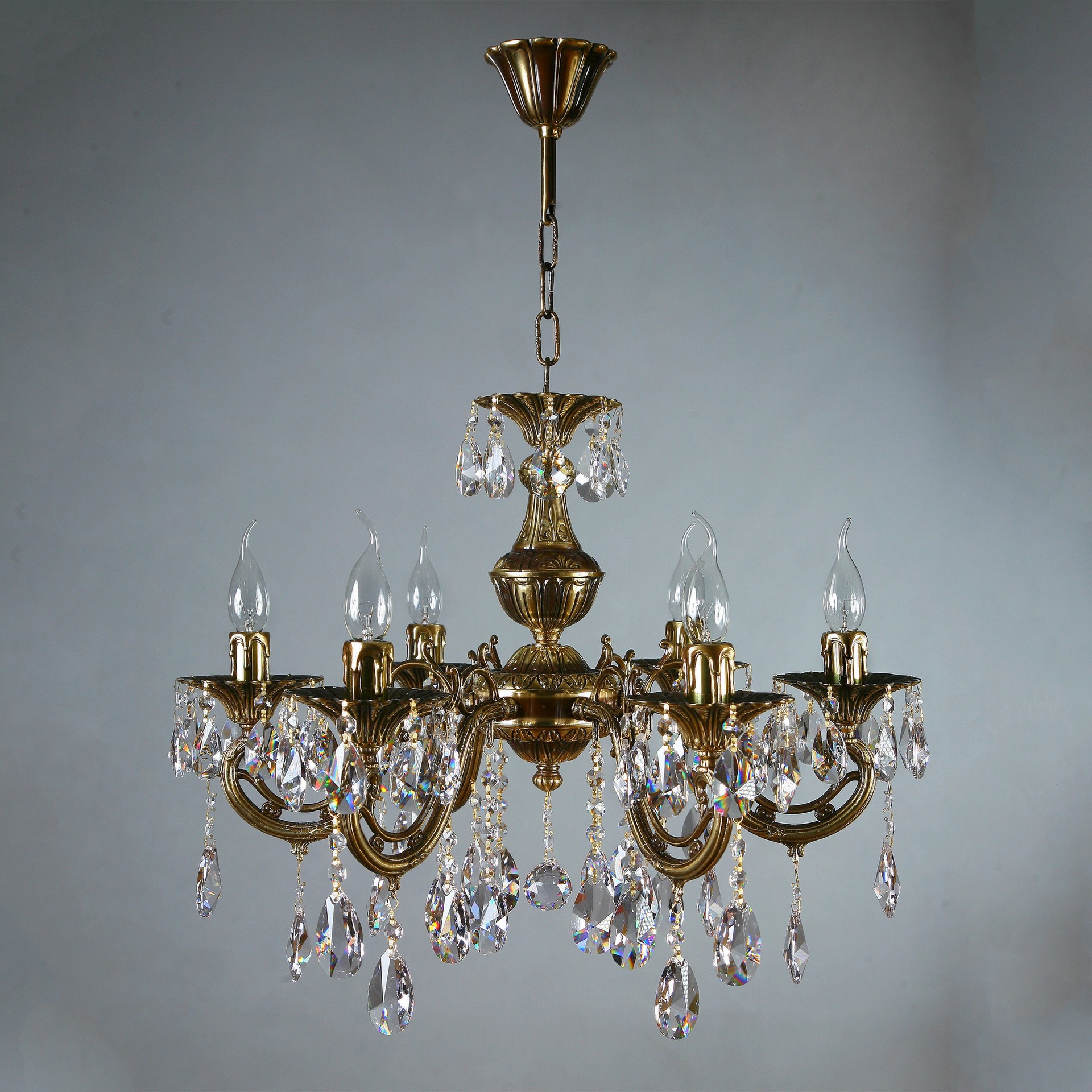 Подвесная хрустальная люстра Aria Ambiente 8818/6 PB Tear drop