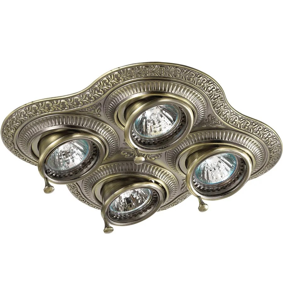 Встраиваемый светильник с узорами Vintage 370178 Novotech