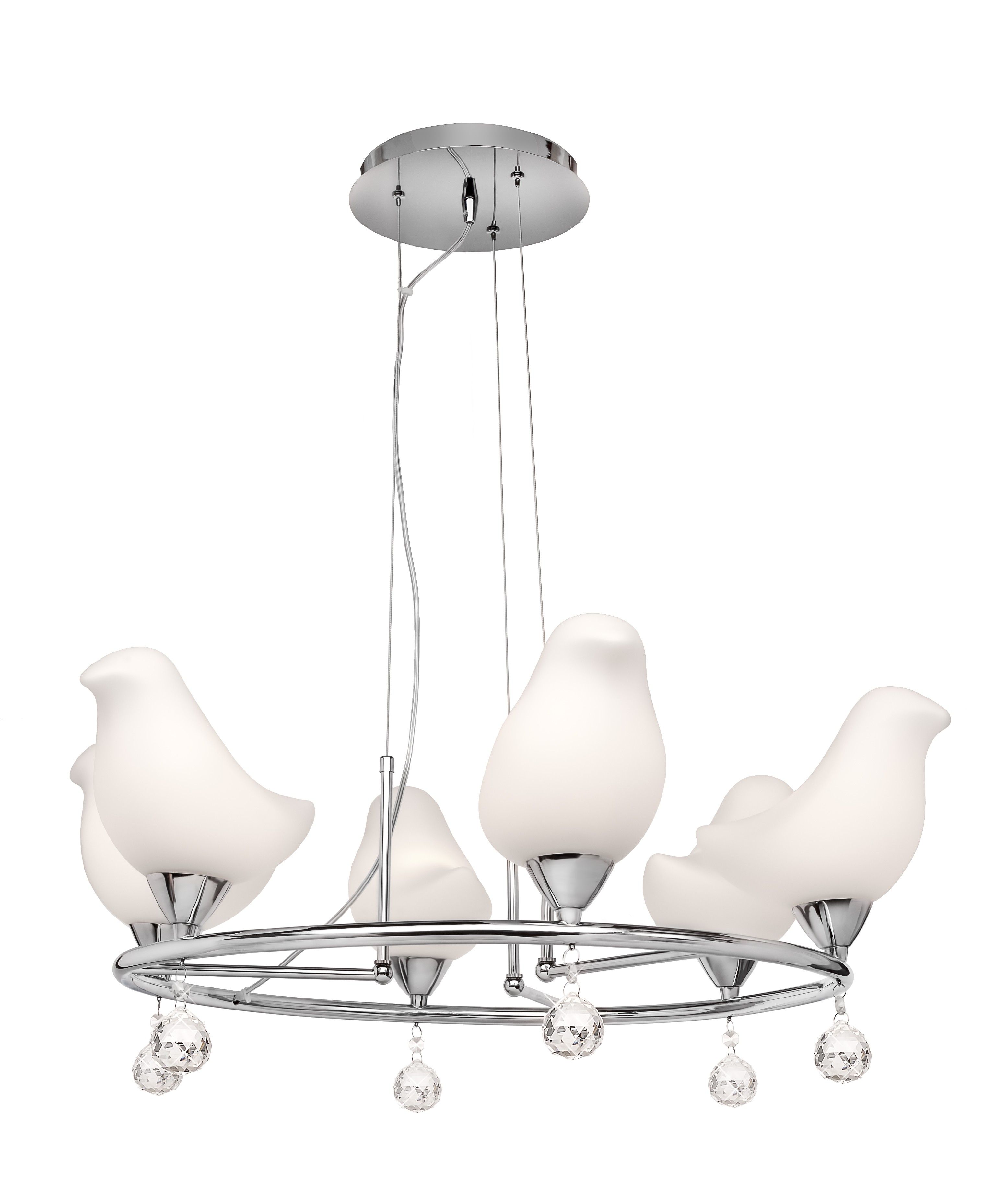 Люстра с птичками Phenix 717.54.6 SilverLight