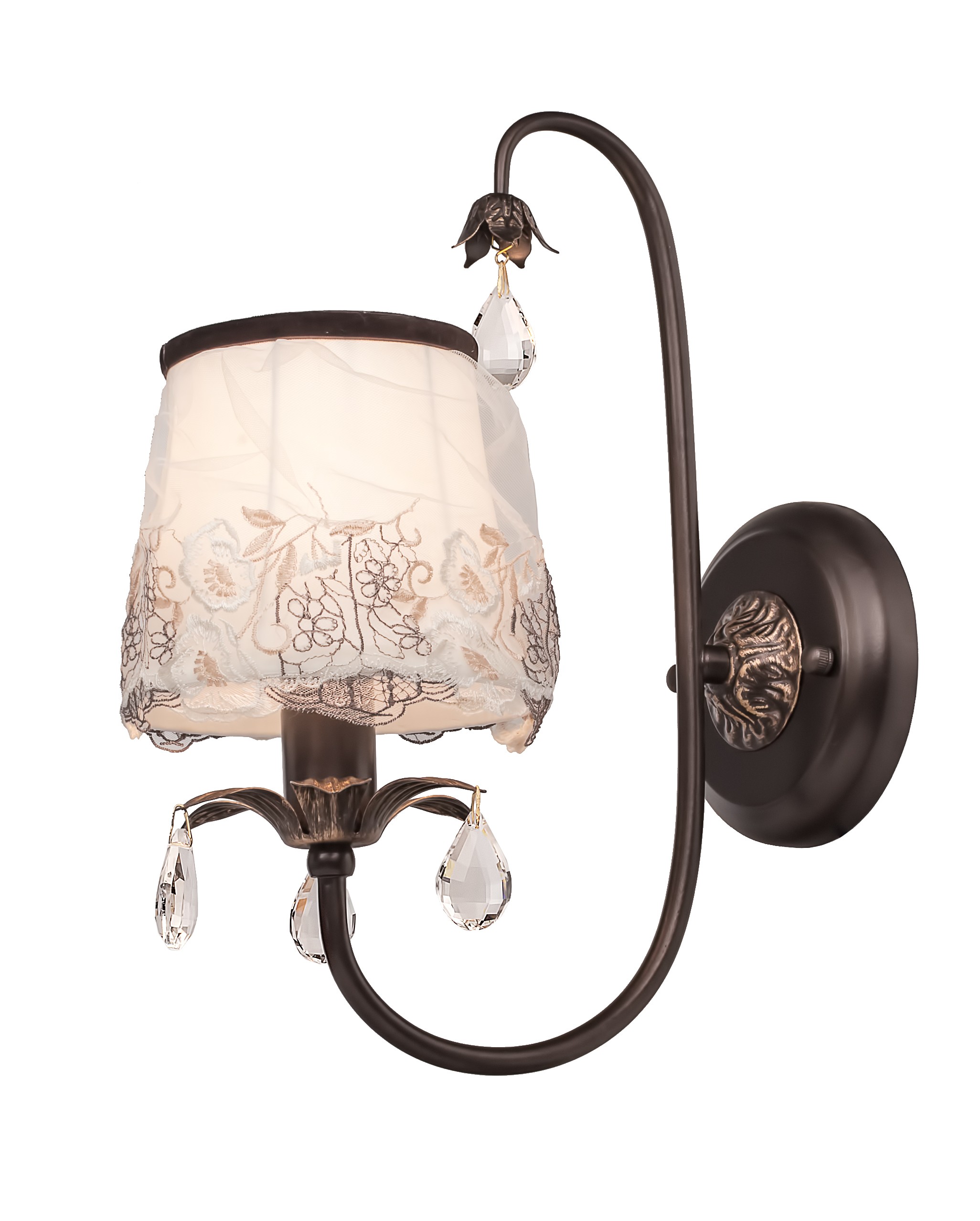 Бра с цветочками Laura 718.49.1 SilverLight