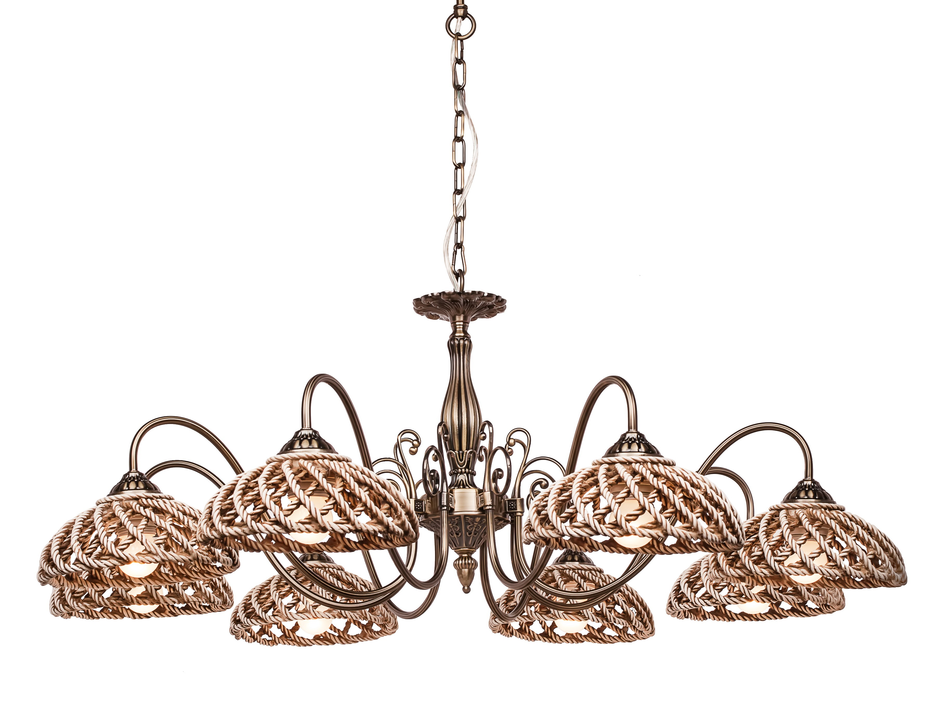 Люстра с веревками Bavaria 720.53.8 SilverLight