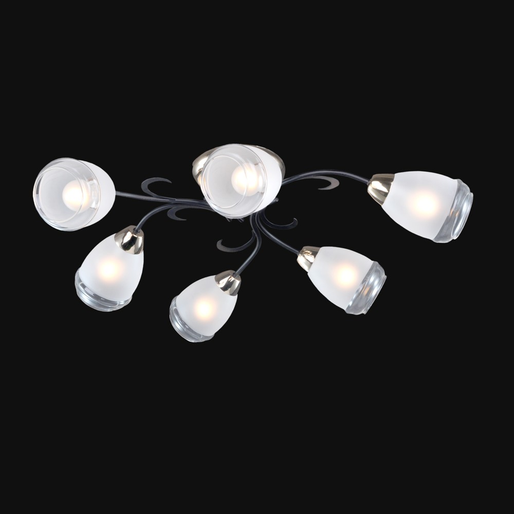 Потолочная люстра Максисвет 8665 1-8665-6-FG+BK E14