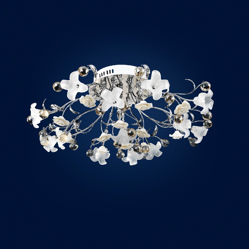 Потолочная люстра с пультом 9211 Максисвет 1-9211-13-CR-LED Y G4