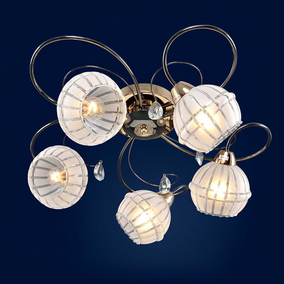 Потолочная люстра Максисвет 9320 1-9320-5-FG+BK E14