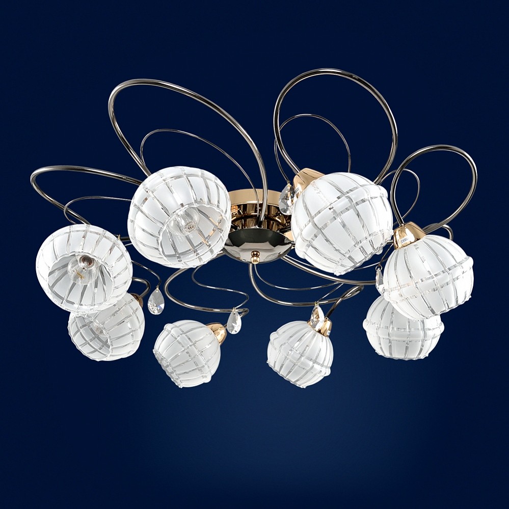 Потолочная люстра Максисвет 9320 1-9320-8-FG+BK E14