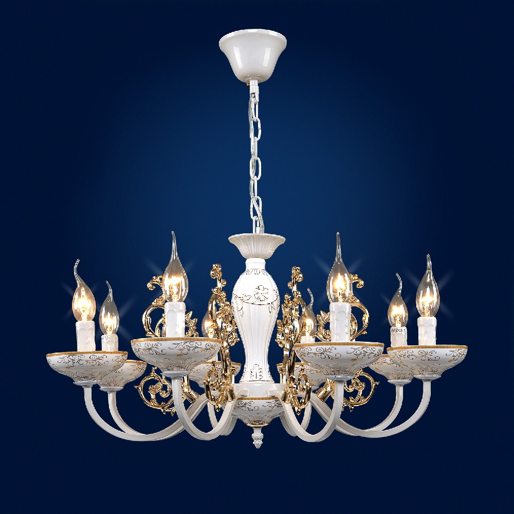 Подвесная люстра Максисвет 2-3600-8-WH+FG E14