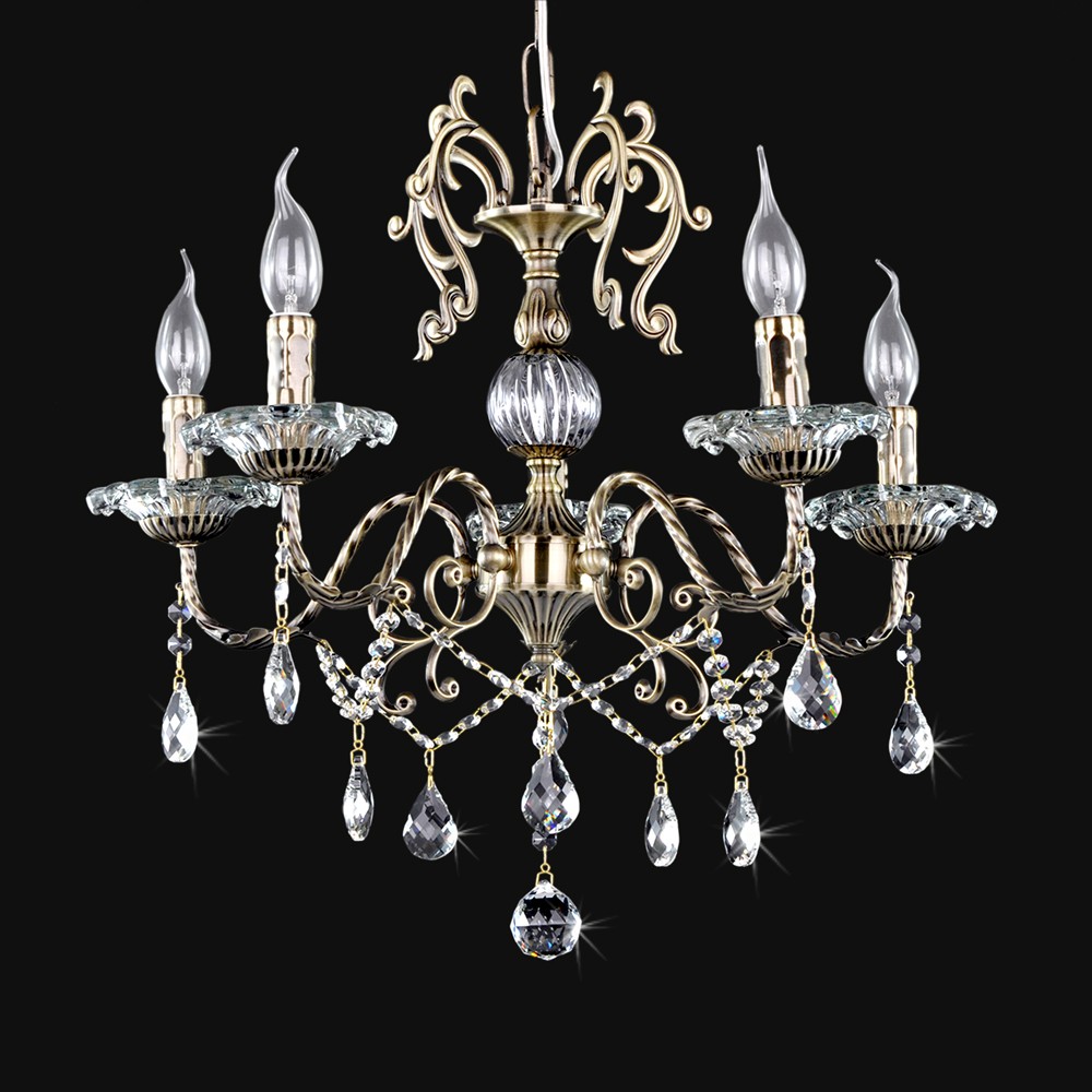 Подвесная хрустальная люстра 7940 Максисвет 2-7940-5-AB E14