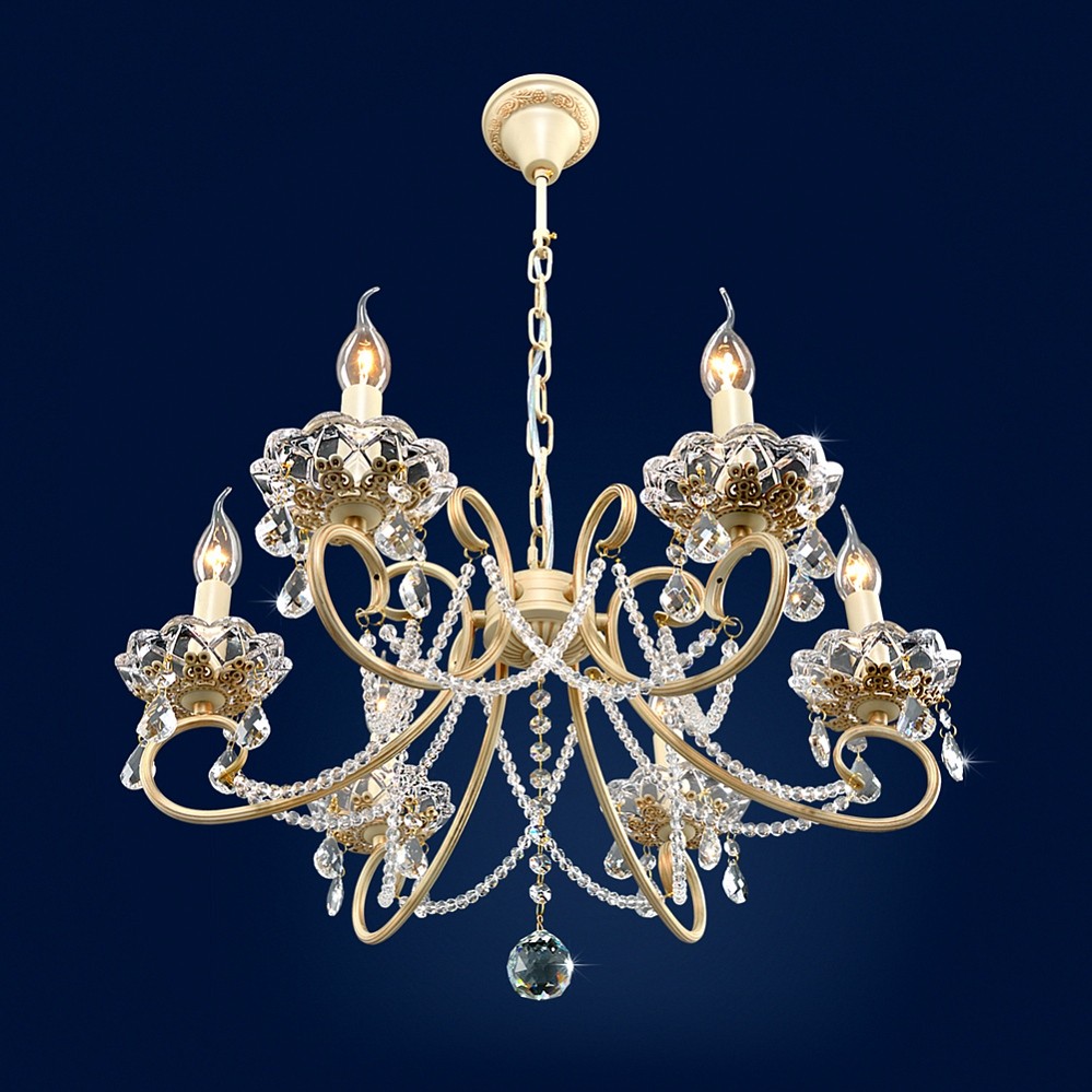 Подвесная хрустальная люстра 8070 Максисвет 2-8070-6-BGS E14