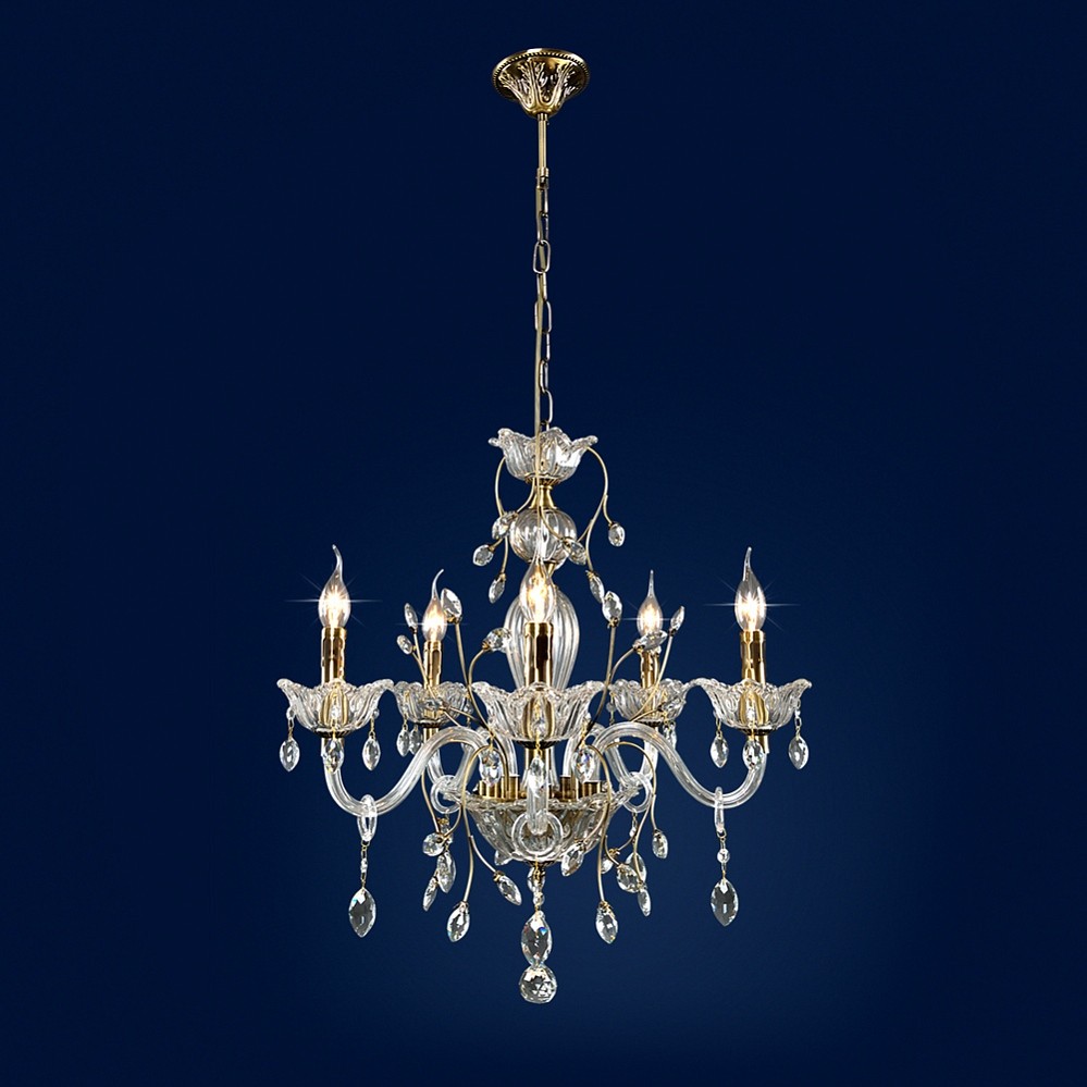 Подвесная хрустальная люстра 8155 Максисвет 2-8155-5-AB E14