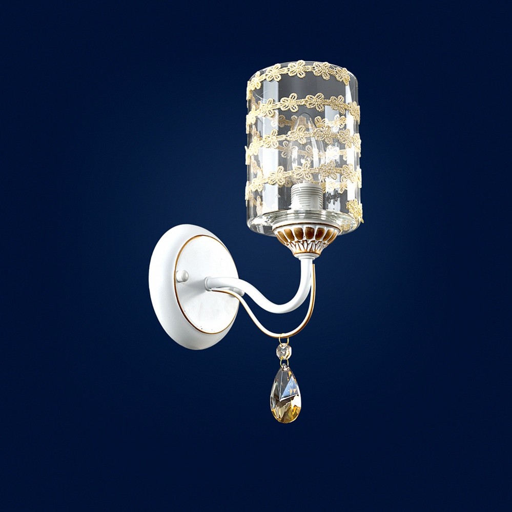 Настенное бра Максисвет 3-3895-1-WH+GL E14